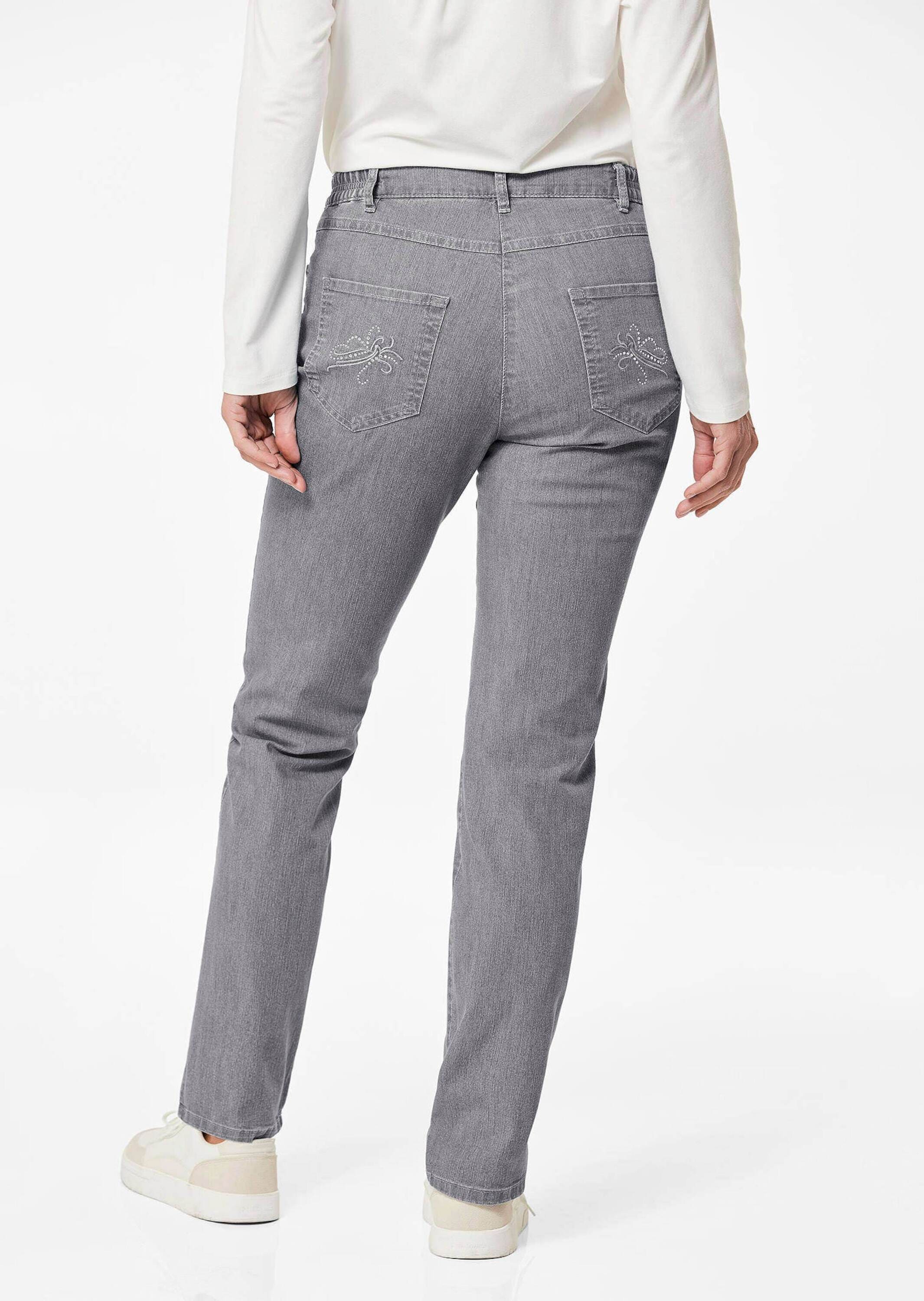 GOLDNER Stretch-Jeans »Jeanshose ANNA Edel geschmückte Jeanshose ANNA«