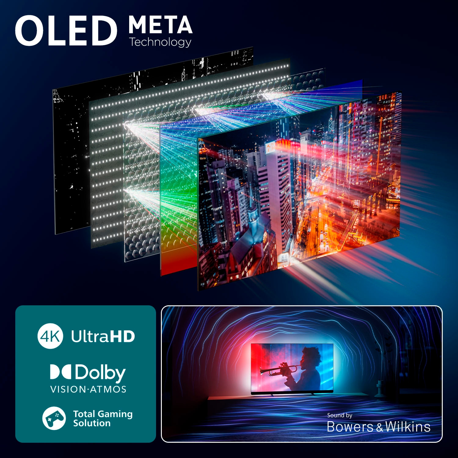 Philips OLED-Fernseher »77OLED910/12«, 4K Ultra HD, Google TV-Smart-TV