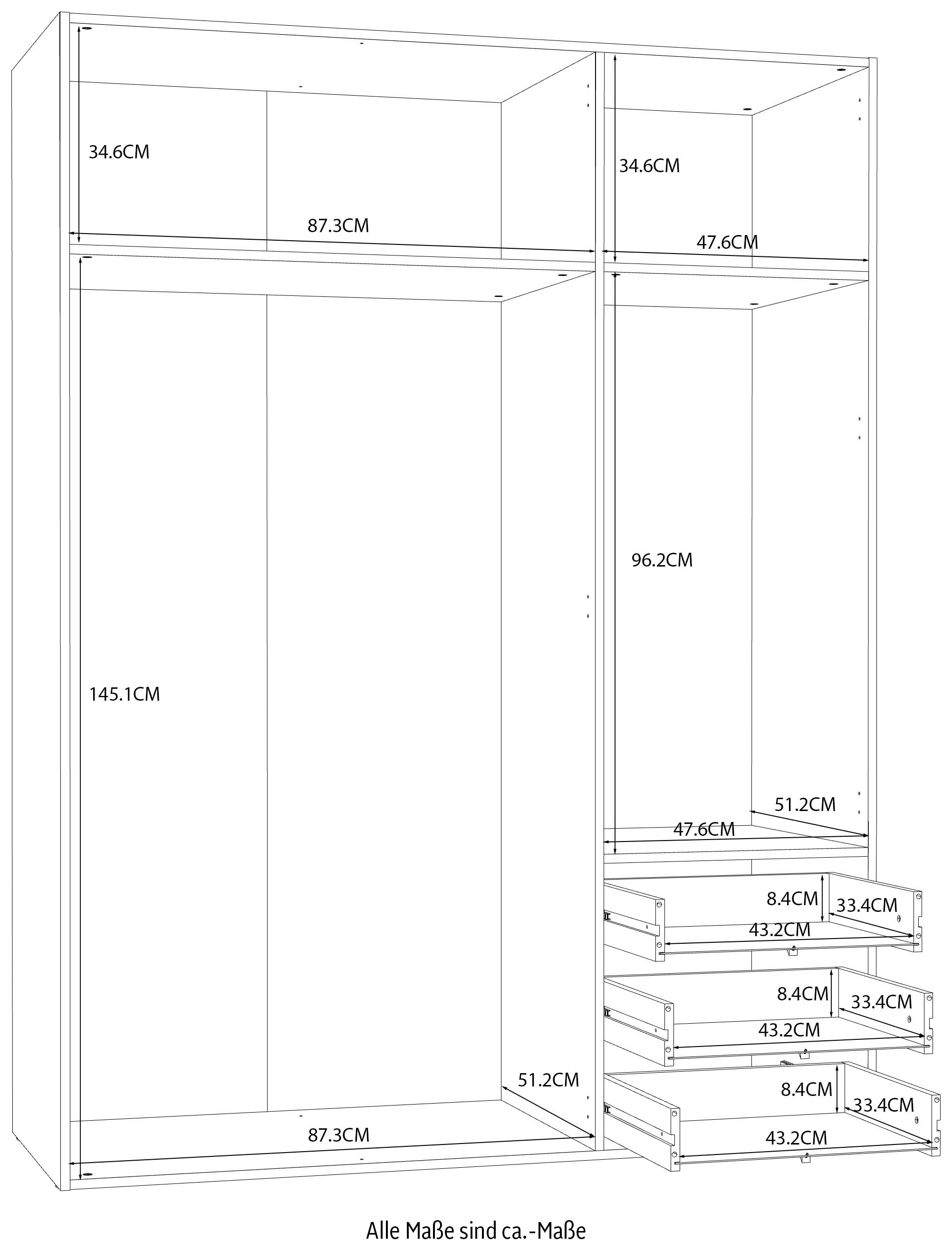 FORTE Drehtürenschrank
