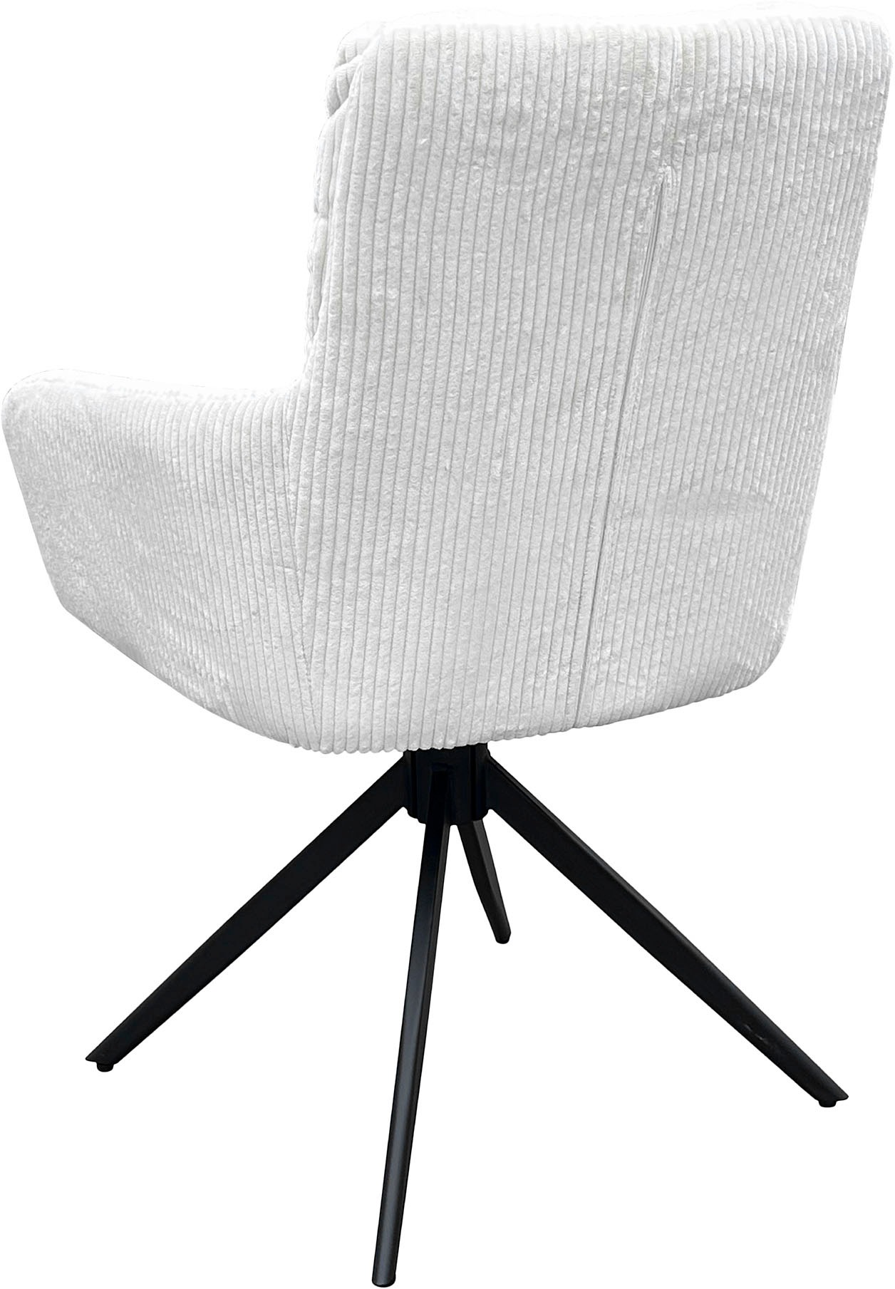 byLIVING Esszimmerstuhl »Pura« (Set) 2 Stk.Sitzschale 360°drehbar, Metall schwarz, Armlehnstuhl, diverse Farben