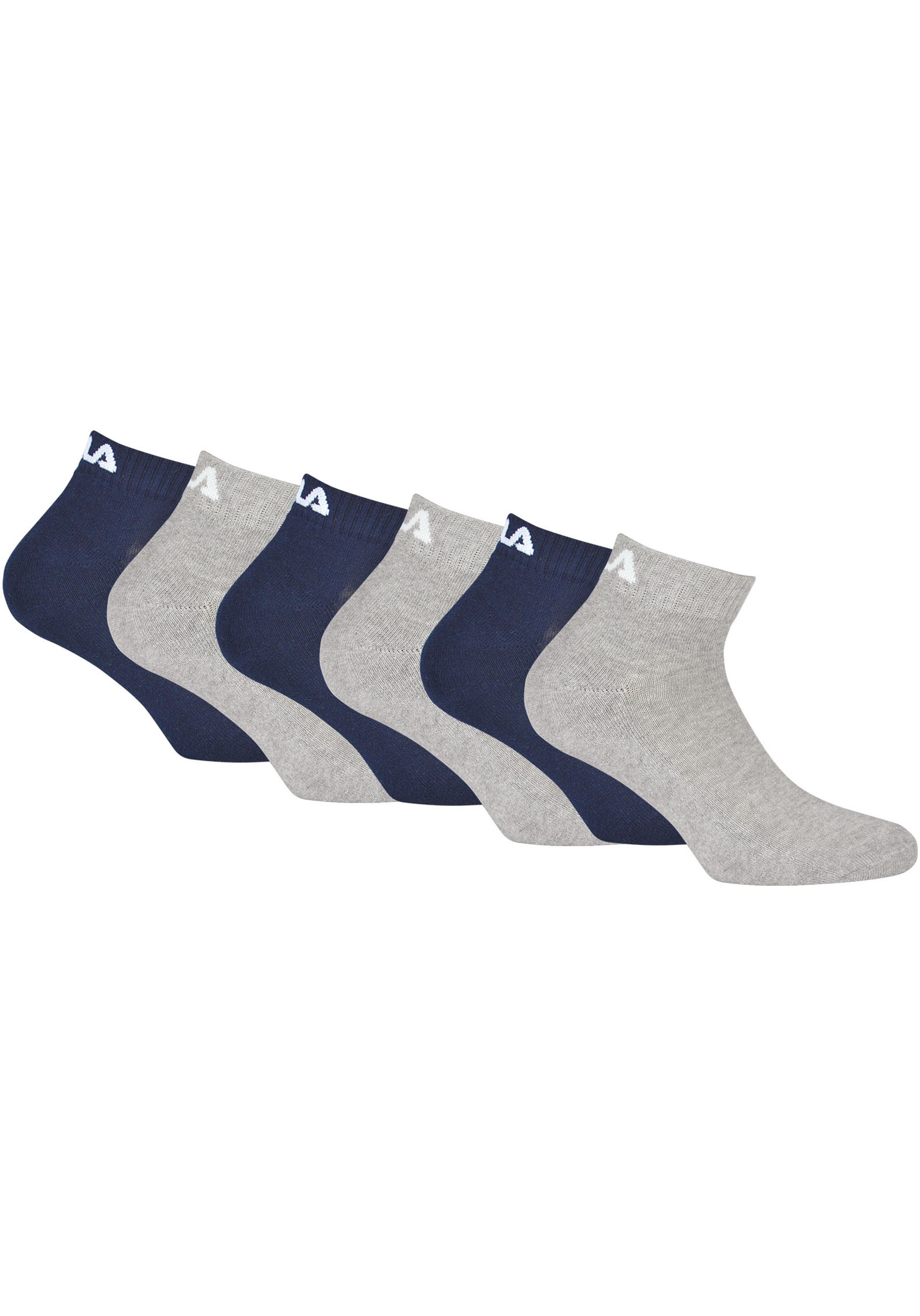 Fila Kurzsocken »UNISEX INVISIBLE PLAIN SOCKS«, (6 Paar), Baumwollmischung, Rippenbündchen, flache Zehennaht
