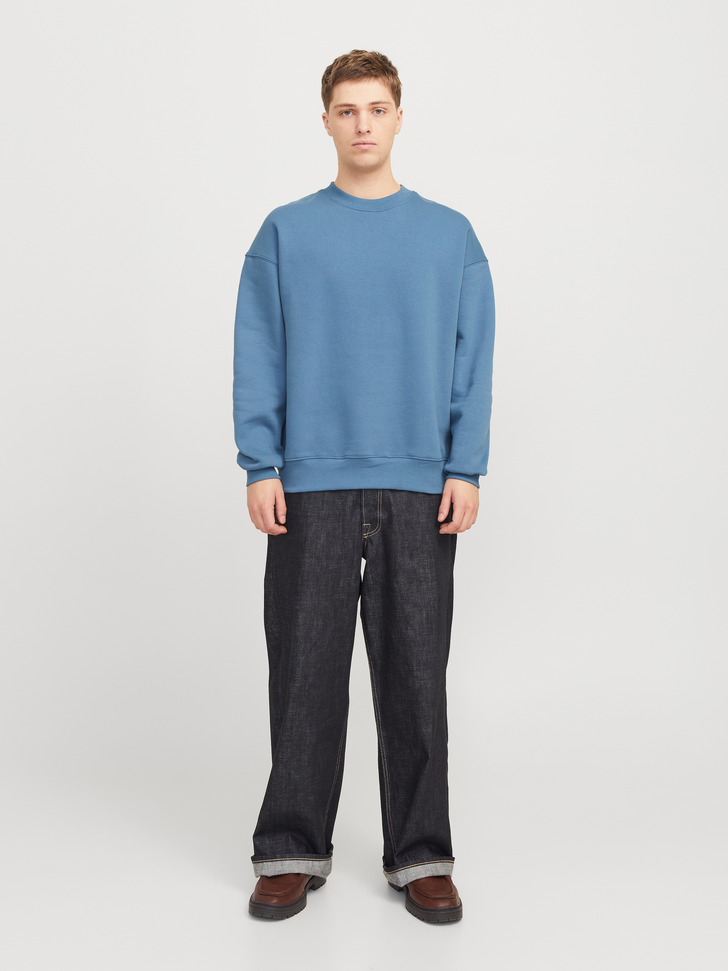 Jack & Jones Sweatshirt »JJEURBAN EDGE SWEAT CREW NECK NOOS«, mit Rippbündchen