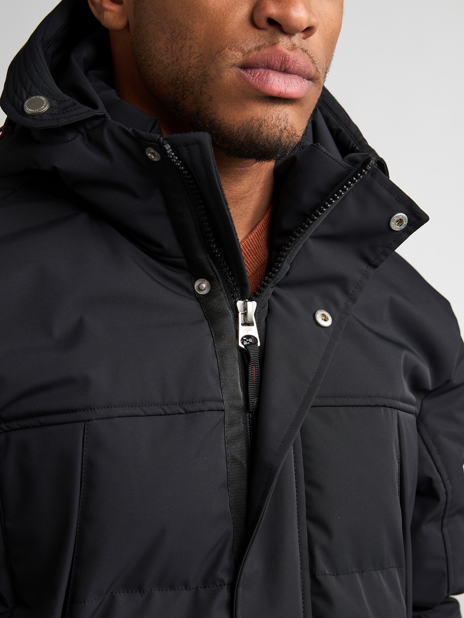 Petrol Industries Parka mit Kapuze mit Steppnähten und Kapuze, warm wattiert, matte Optik