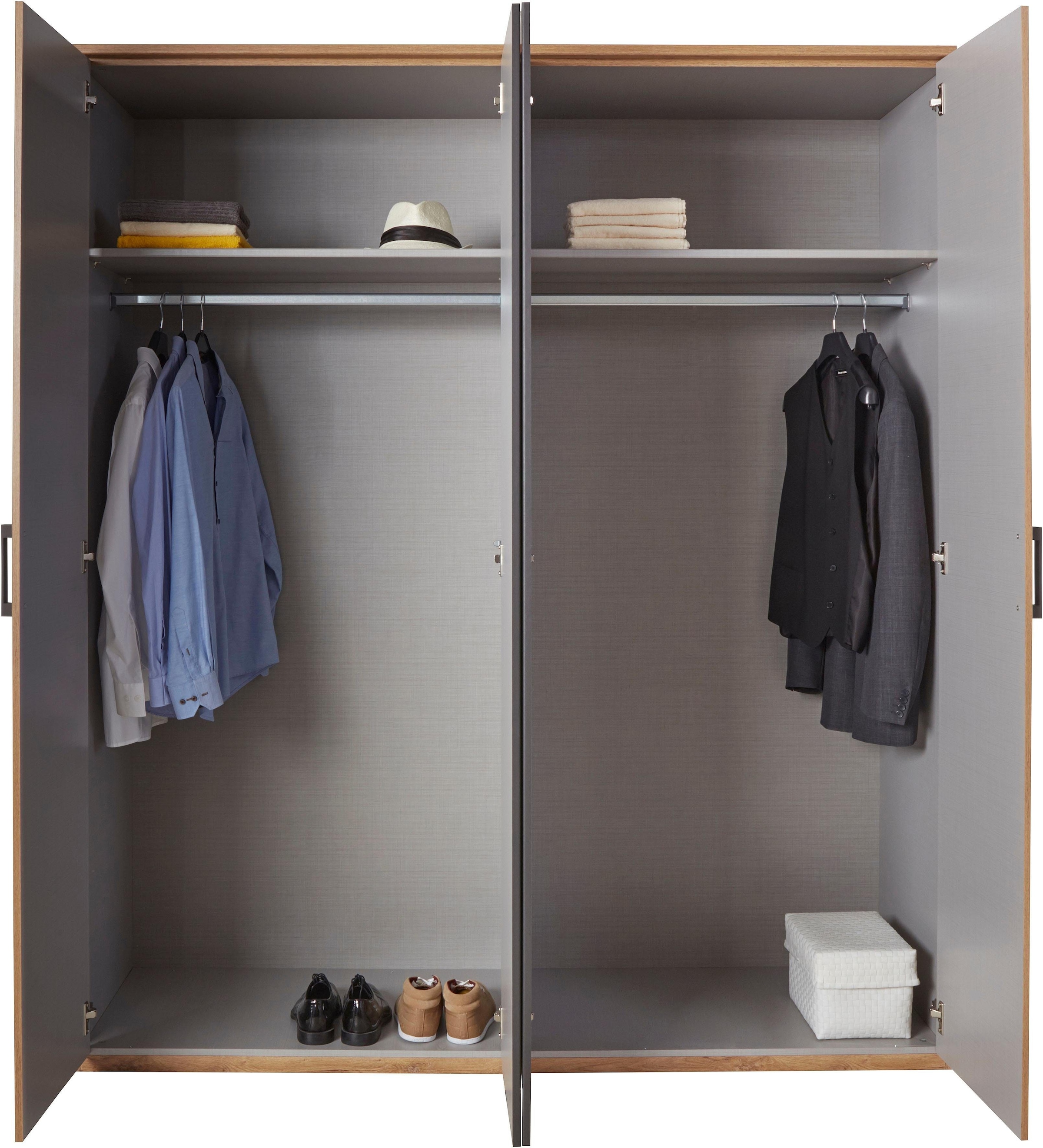 Wimex Drehtürenschrank »Malmö, Kleiderschrank mit Spiegel, Made in Germany«, im Industrial Look, 180 oder 225cm breit
