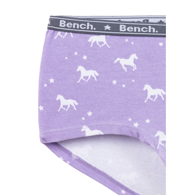 Bench. Panty, (Packung, 4 St.), in grau gestreift und mit Pferdedruck bei ♕