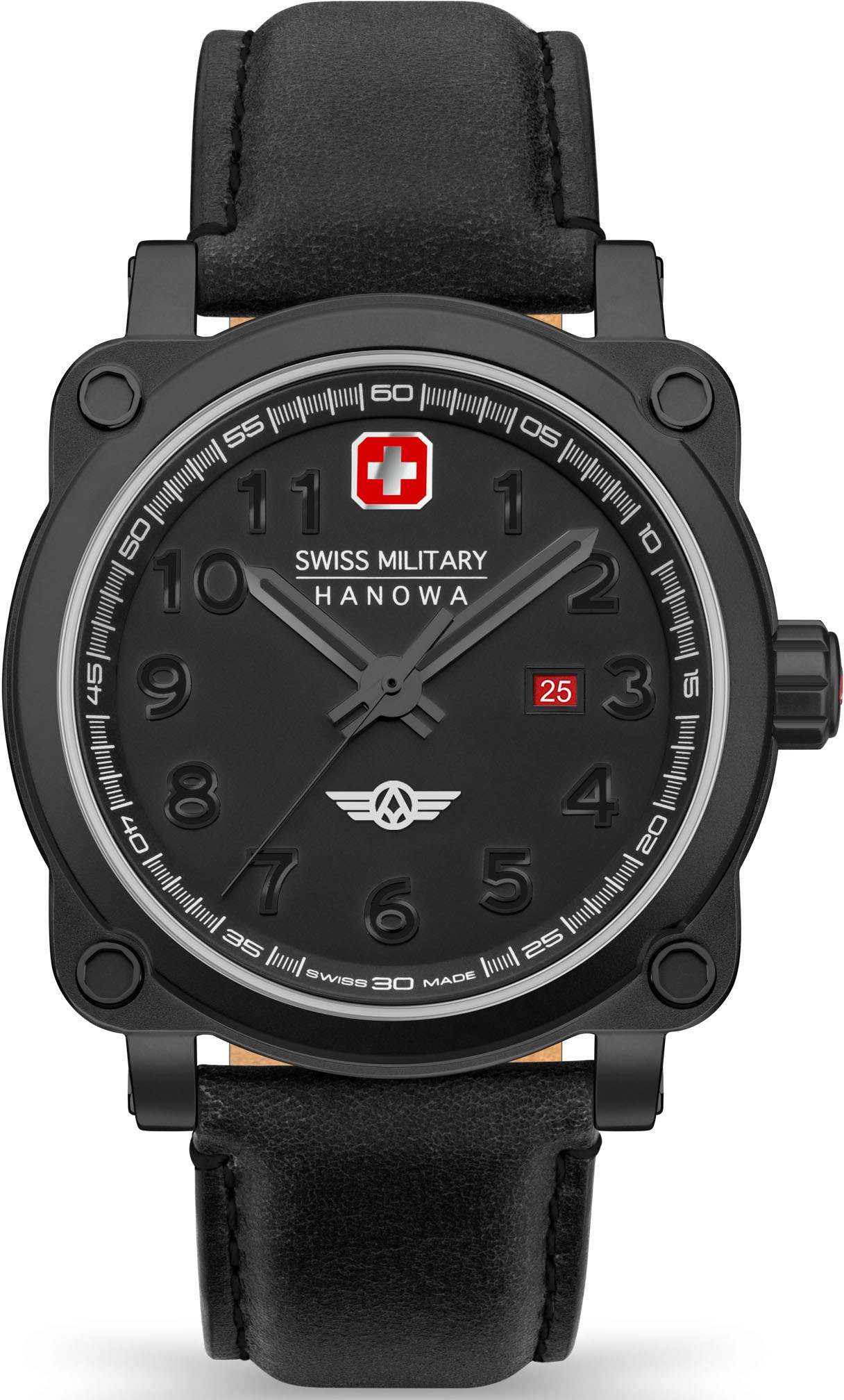 Swiss Military Hanowa Multifunktionsuhr »AEROGRAPH NIGHT VISION, SMWGB2101330«, Quarzuhr, Armbanduhr, Herrenuhr, Schweizer Uhr, Swiss Made, Datum