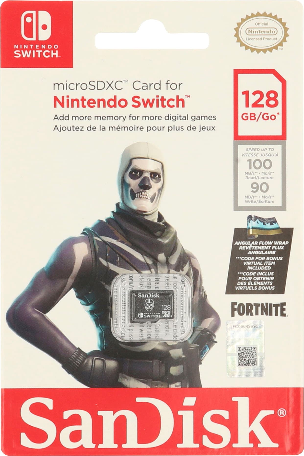 Sandisk Speicherkarte »microSDXC Extreme 128GB Fortnite Edition, Skull Trooper«, (UHS-I Class 10 100 MB/s Lesegeschwindigkeit)