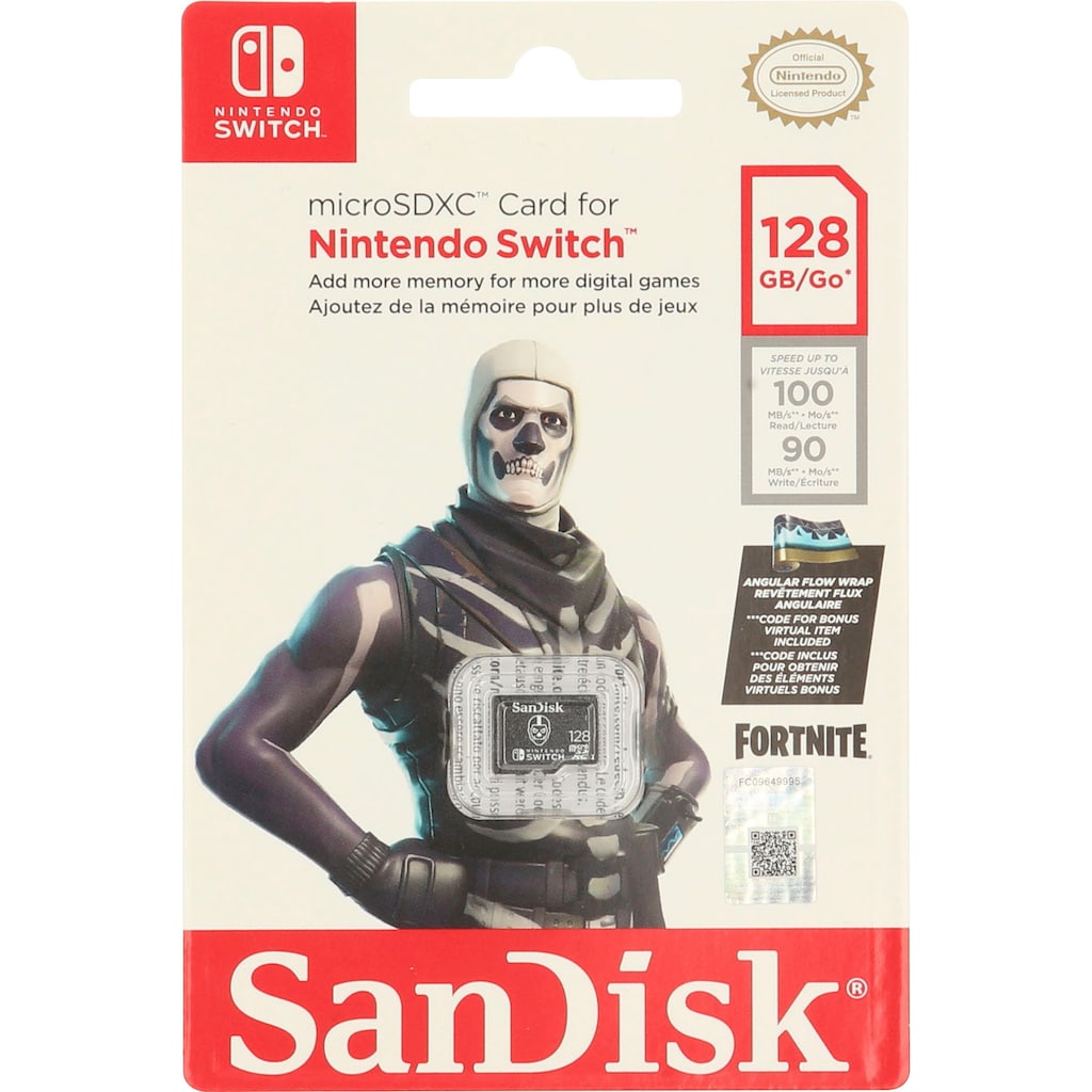 Sandisk Speicherkarte »microSDXC Extreme 128GB Fortnite Edition, Skull Trooper«, (UHS-I Class 10 100 MB/s Lesegeschwindigkeit)