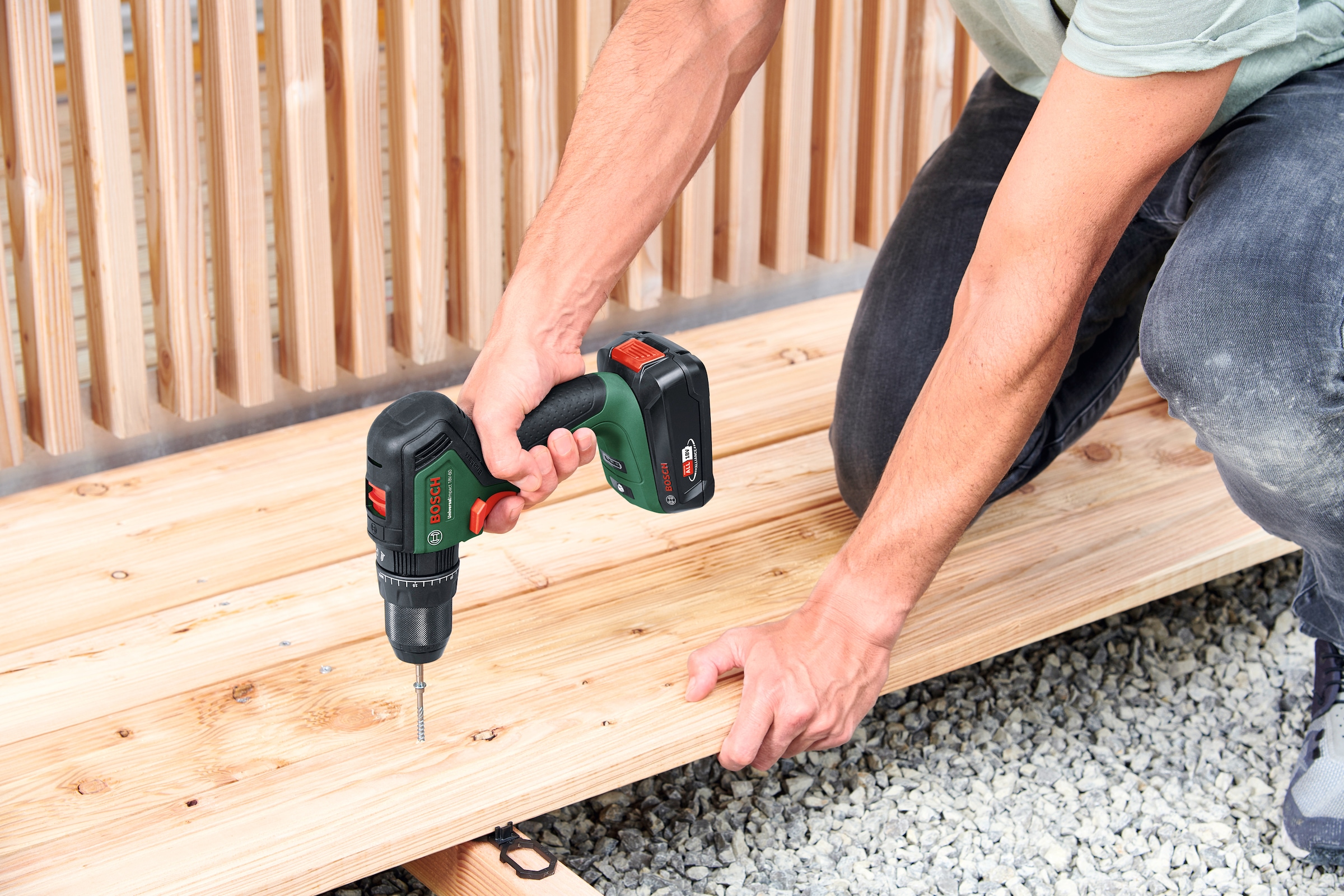 Bosch Home & Garden Akku-Schlagbohrschrauber »UniversalImpact 18V«, mit 2 Akkus und Ladegerät