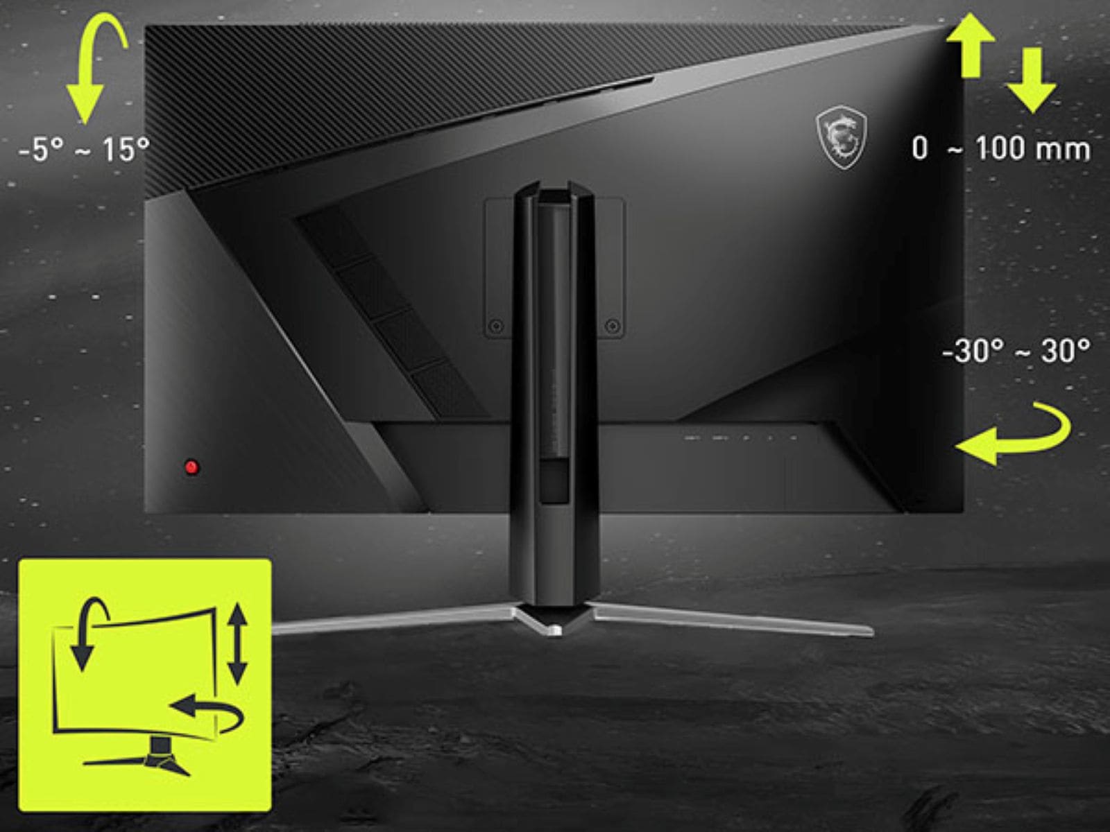 MSI Curved-Gaming-Monitor »MAG 325CQPF E18« 80 cm/32 ″  2560 x 1440 px WQHD 0,5 Reaktionszeit 180 Hz neig-, schwenk-, höhenverstellbar