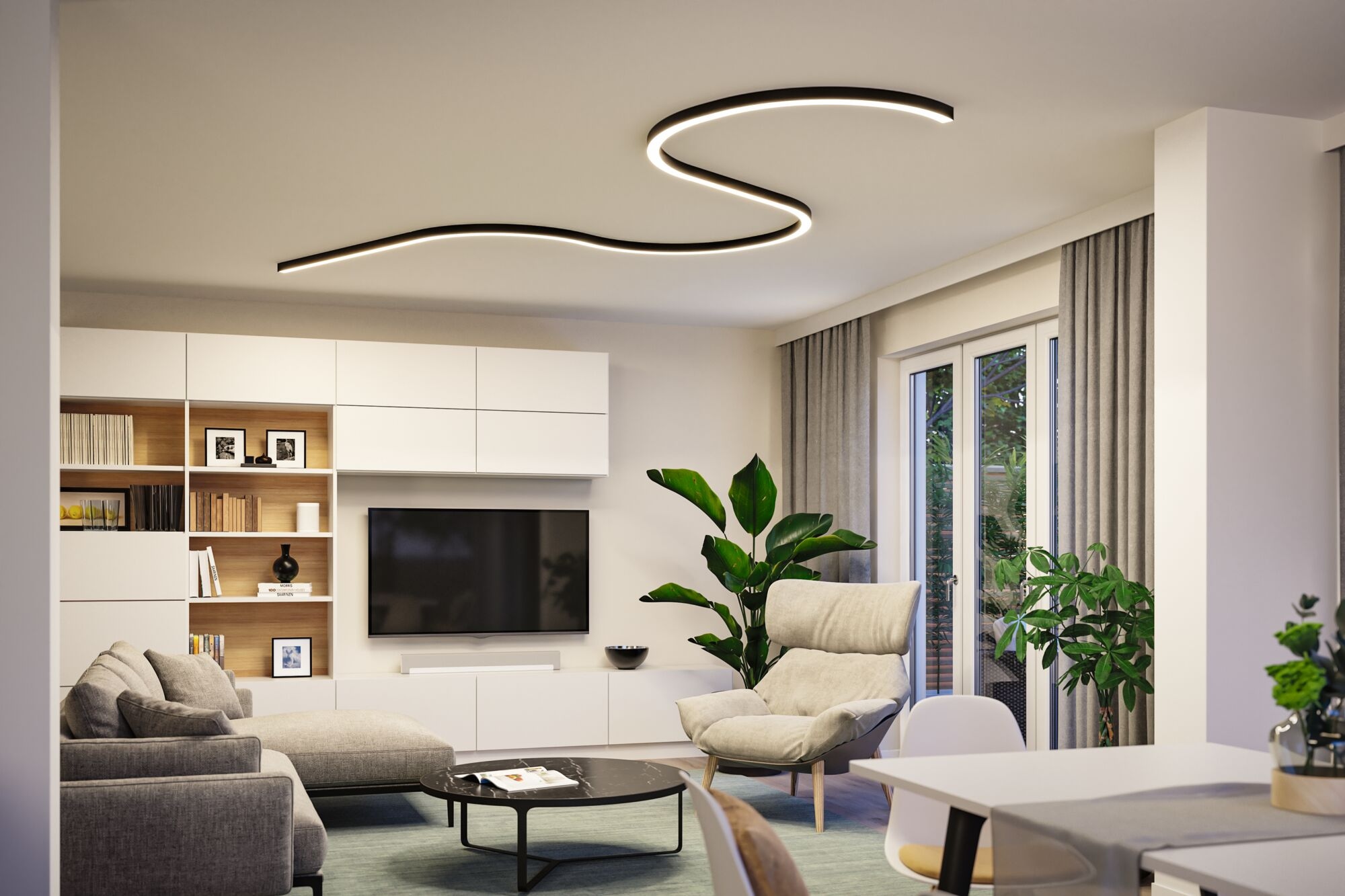 Paulmann Schienensystem-Leuchten »Linion Lichtkanal 90 ° 2x750lm 3000K« LED-Modul 1 Stk. Warmweiß