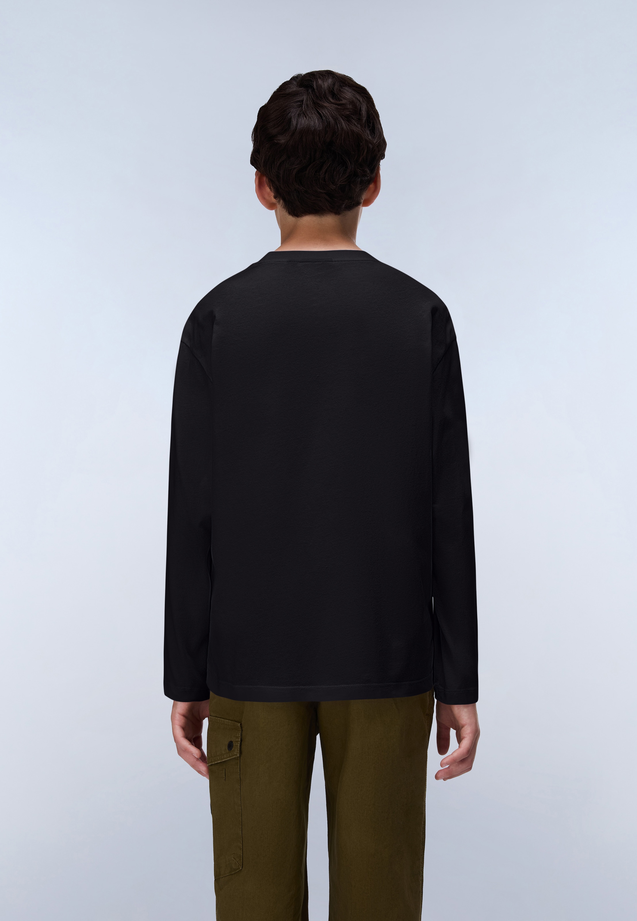 Napapijri Langarmshirt »K S-NEW BOX LOGO LS BLACK BEAUTY« für Kinder von 10 bis 16 Jahren, mit Rundhalsausschnitt, aus Baumwolle