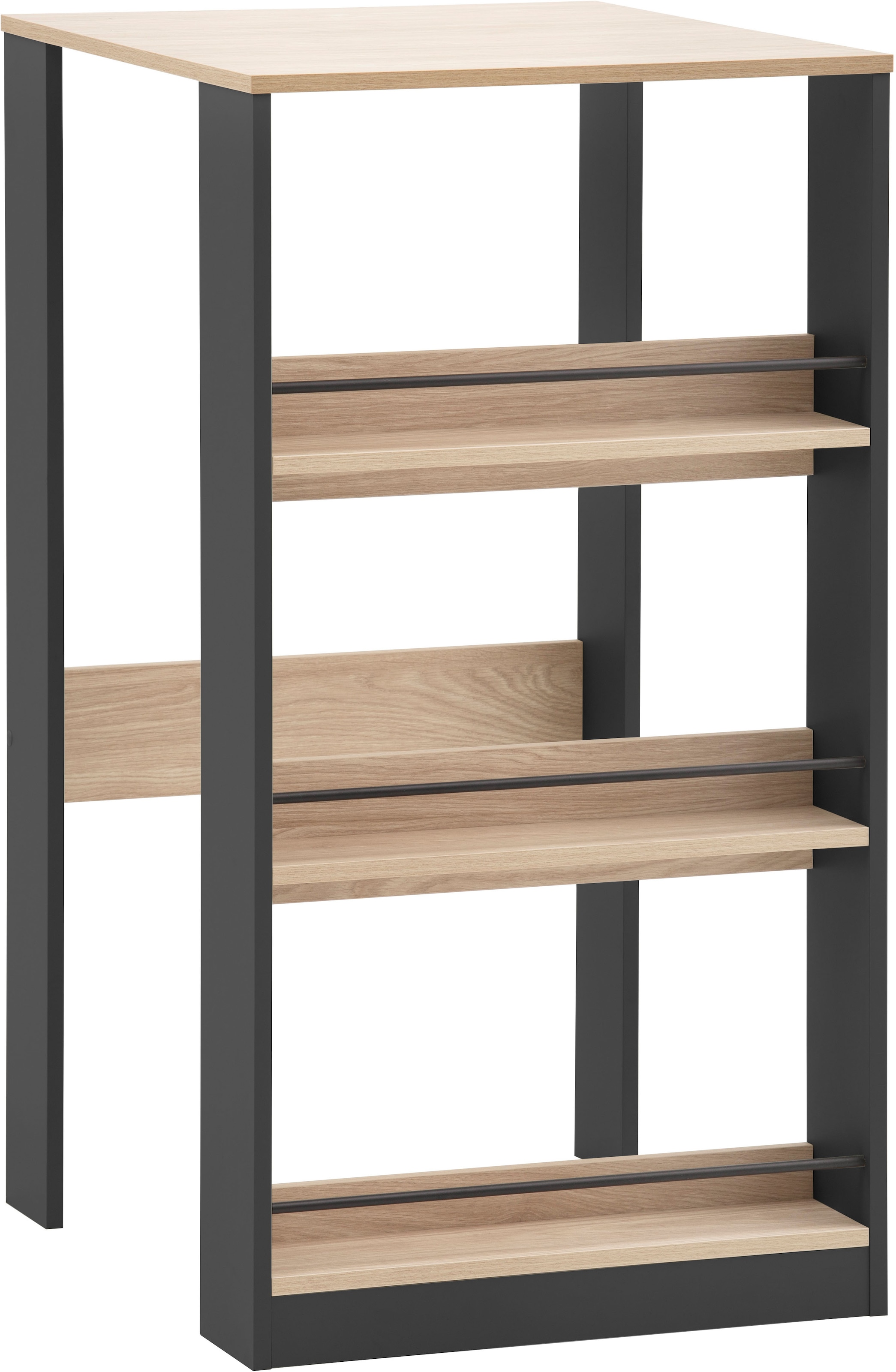 KOCHSTATION Küchentisch "KS-Kolari" 1 Stk. tlg. Breite 58 cm, mit 3 offenen Fächern