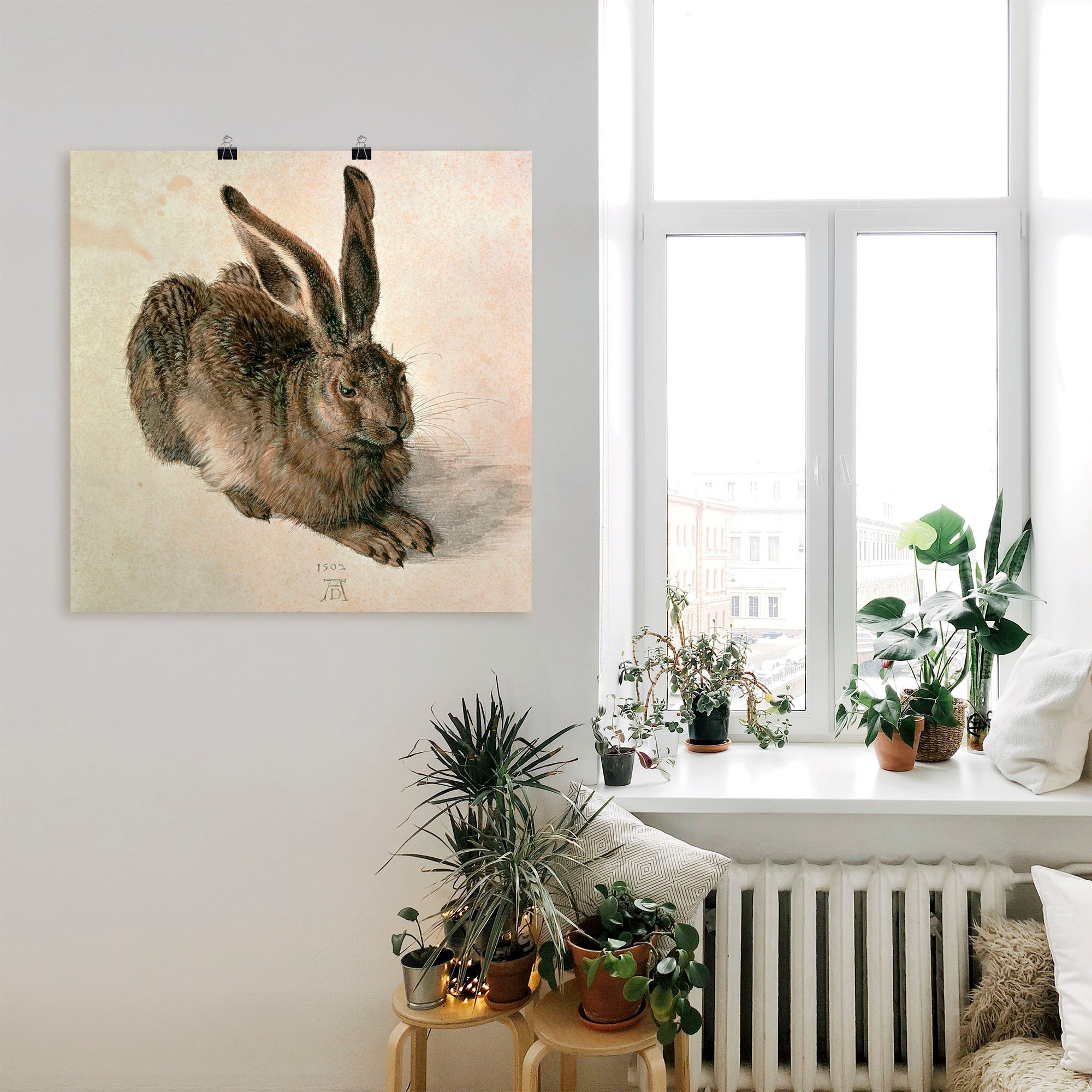 Artland Wandbild »Junger Feldhase. 1502«, Wildtiere, (1 St.), als Leinwandbild, Poster in verschied. Größen