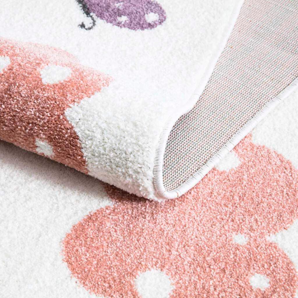 Carpet City Kinderteppich »ANIME917«, rechteckig, 11 mm Höhe, Kinderzimmer Teppich Modern mit Mond, Blumen, Wolken, Creme, Multi