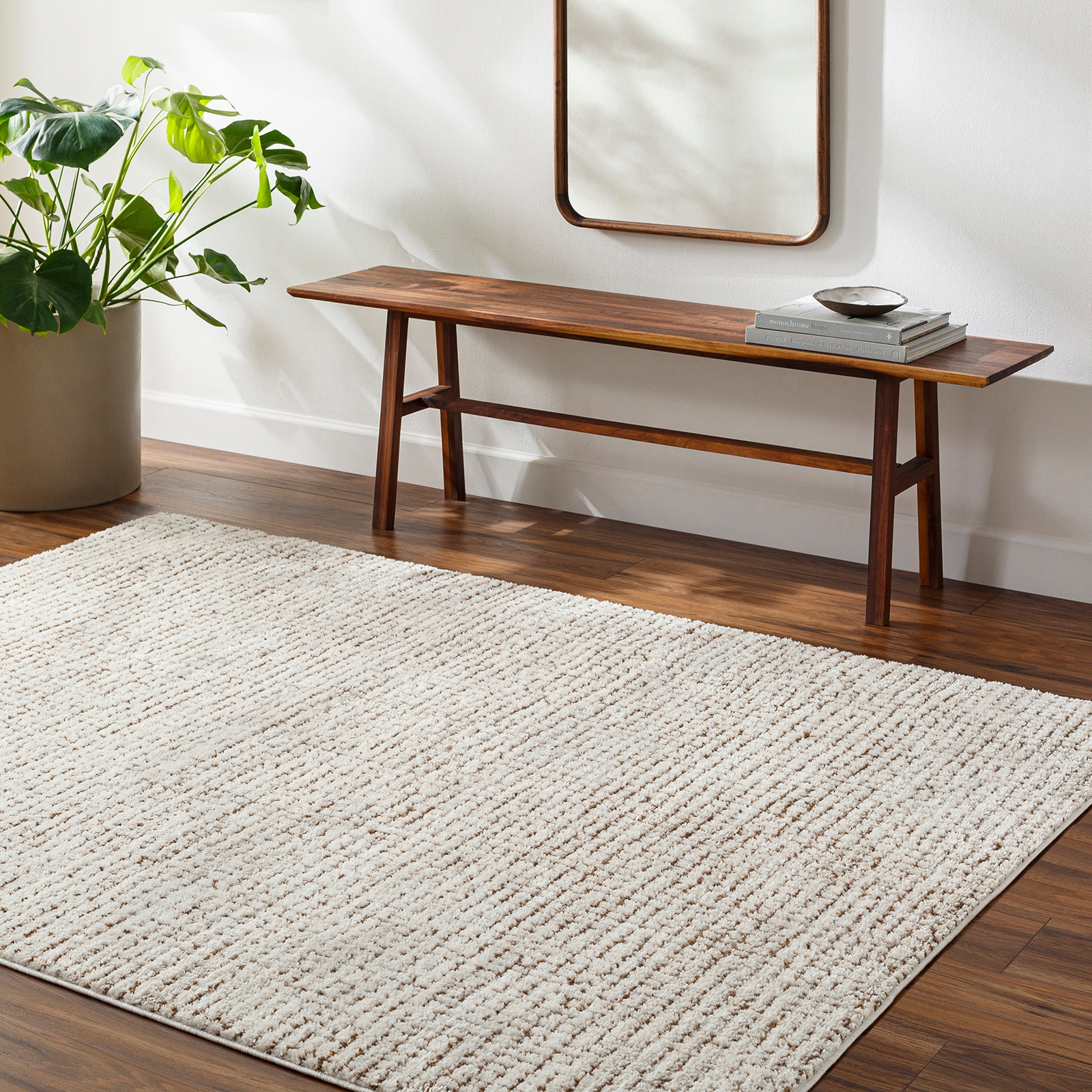 Livabliss Freud Modern High Pile Living Bedroom Rug in Brown | Size: 200 cm x 275 cm