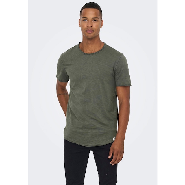 ONLY & SONS Rundhalsshirt »ONSBENNE LONGY SS TEE NF 7822 NOOS« bei ♕