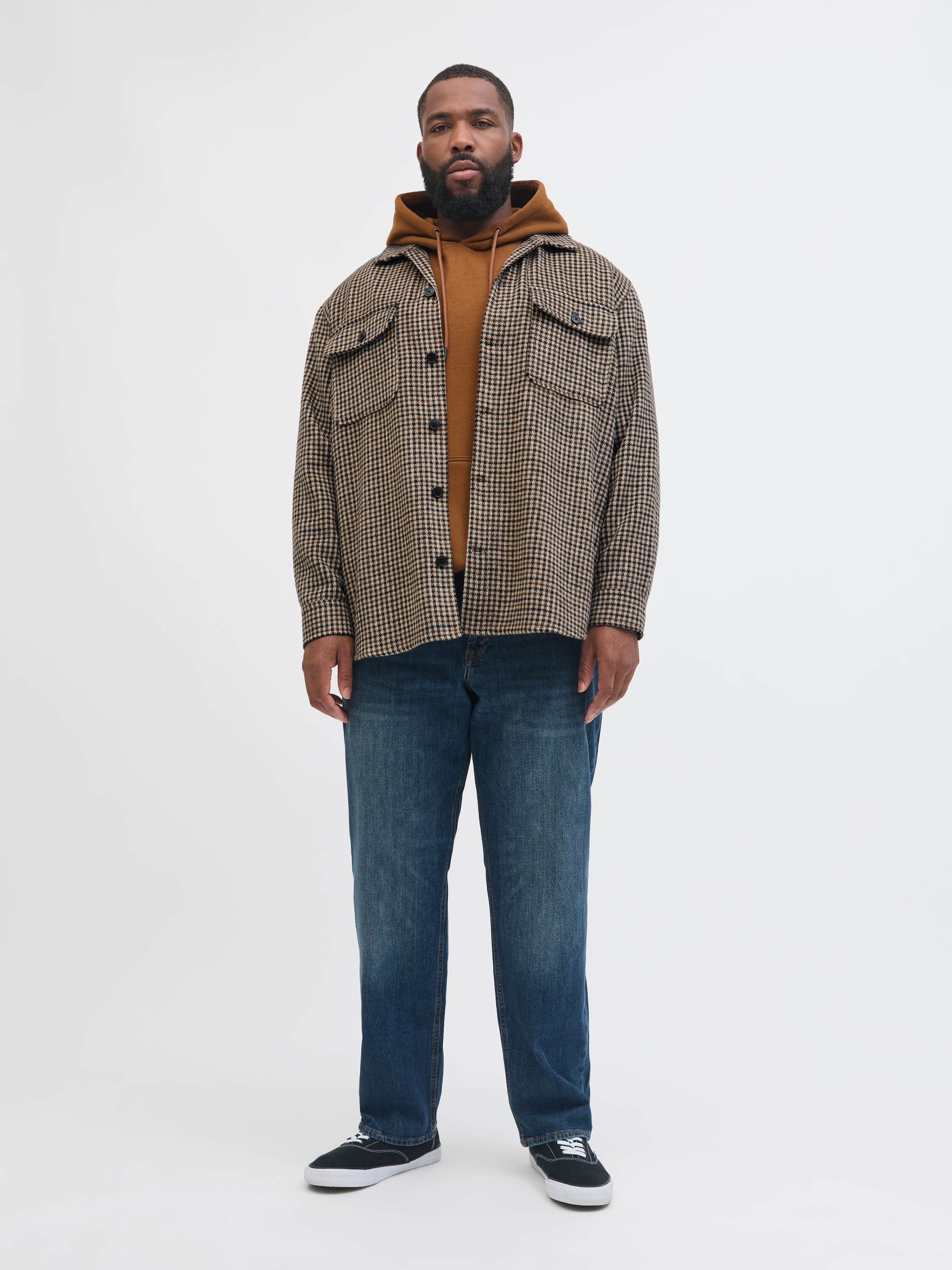 Jack & Jones PlusSize Langarmhemd »JJEBRADLEY OLLIE OVERSHIRT LS NOOS PLS«