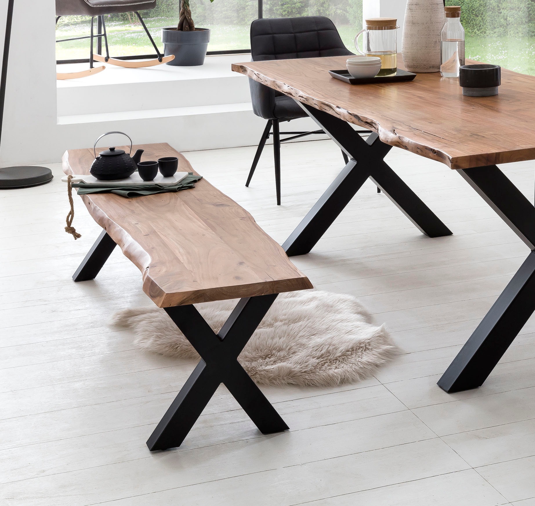 Home affaire Sitzbank »Manhattan« mit Baumkante