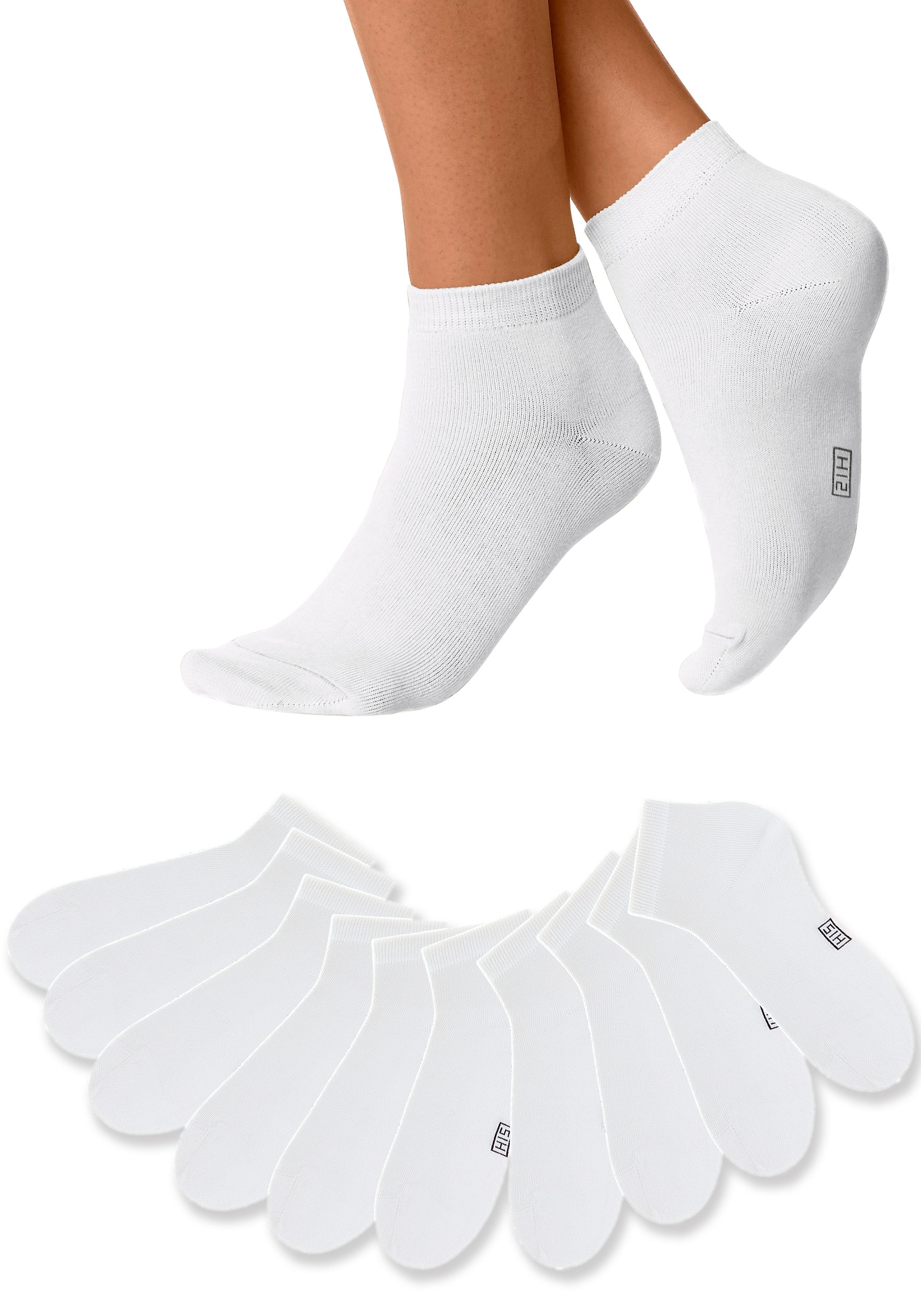 H.I.S Kurzsocken Packung, 10 Stk. tlg. mit verstärkter Ferse und Spitze