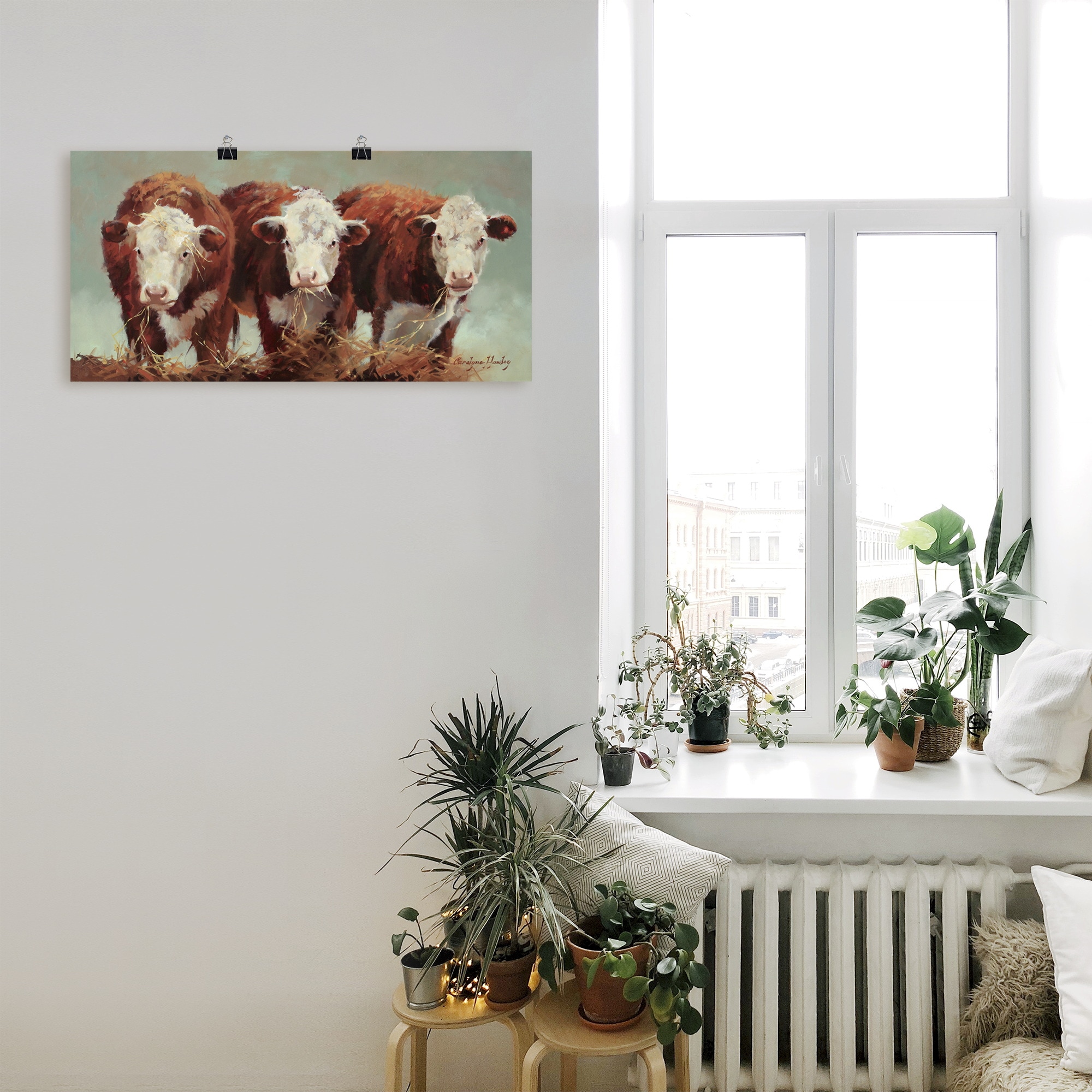Artland Poster »Drei von einer Art«, Haustiere, (1 St.), als Alubild, Leinwandbild, Wandaufkleber oder Poster in versch. Größen