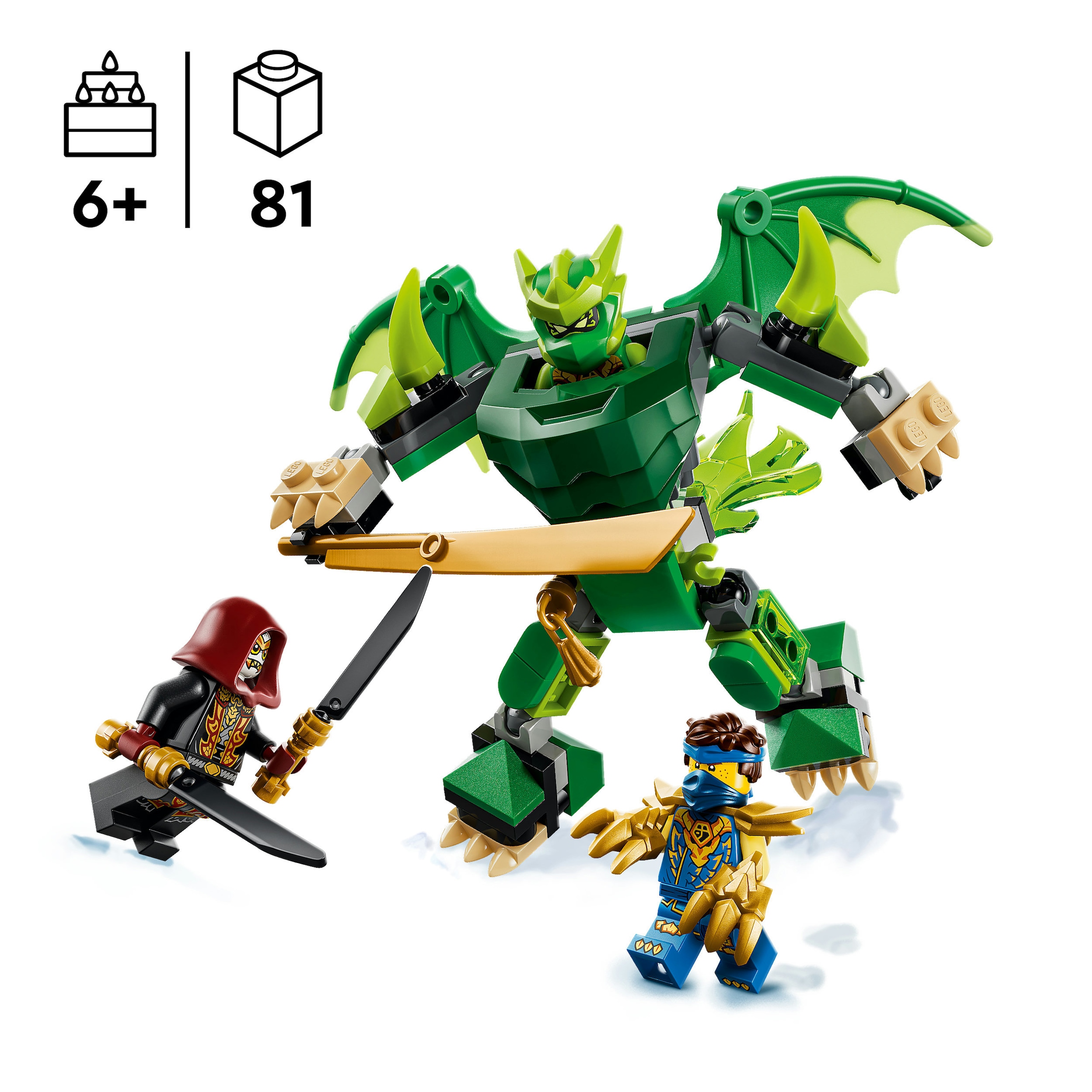 LEGO® Konstruktionsspielsteine »Lloyds Drachen-Mech Battle Set (71862), LEGO Ninjago« Made in Europe