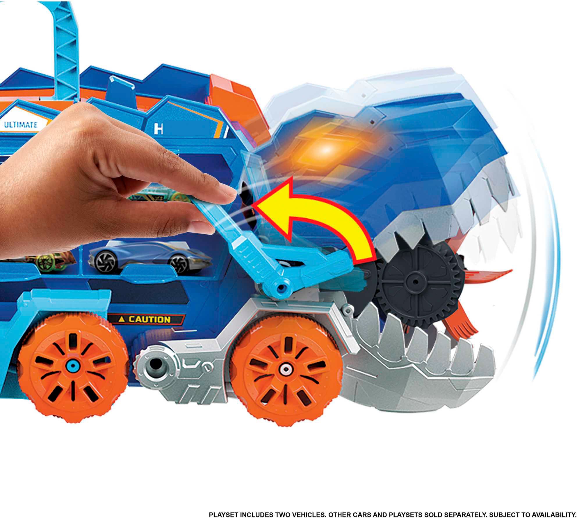 Hot Wheels Spielzeug-Transporter mit und mit Rennstrecke; Transporter«, bei Sound »Ultimative Licht