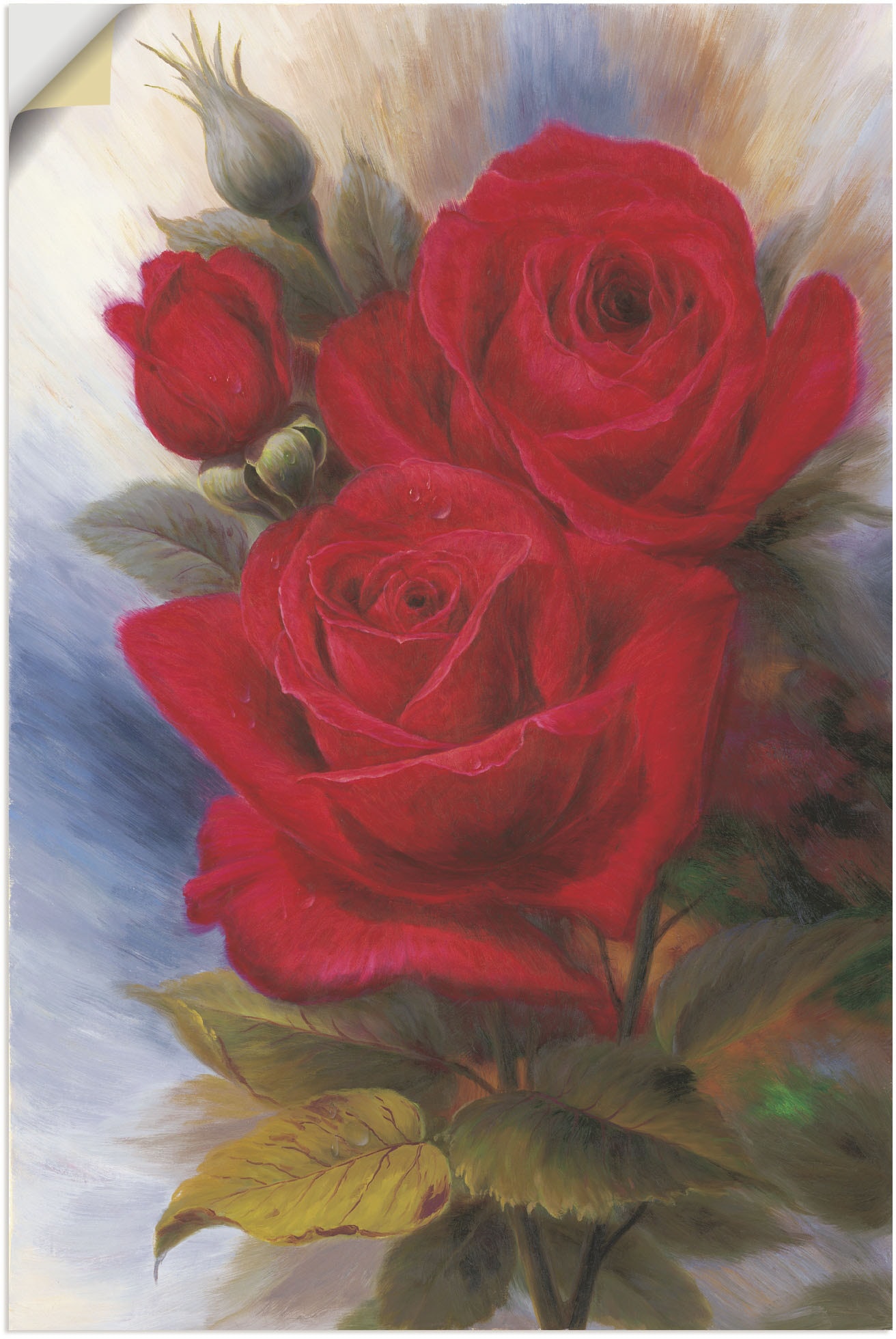 Artland Wandbild »Rote Rosen I«, Blumenbilder, (1 St.), als Alubild,  Leinwandbild, Wandaufkleber oder Poster in versch. Größen auf Raten  bestellen