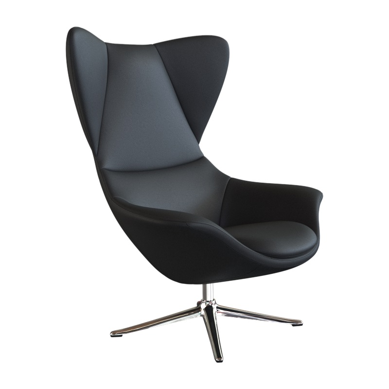 FLEXLUX Ohrensessel »Stilo Relaxsessel, TV-Sessel«, Solitär, Stil-Ikone, drehbar, Fuß Aluminium