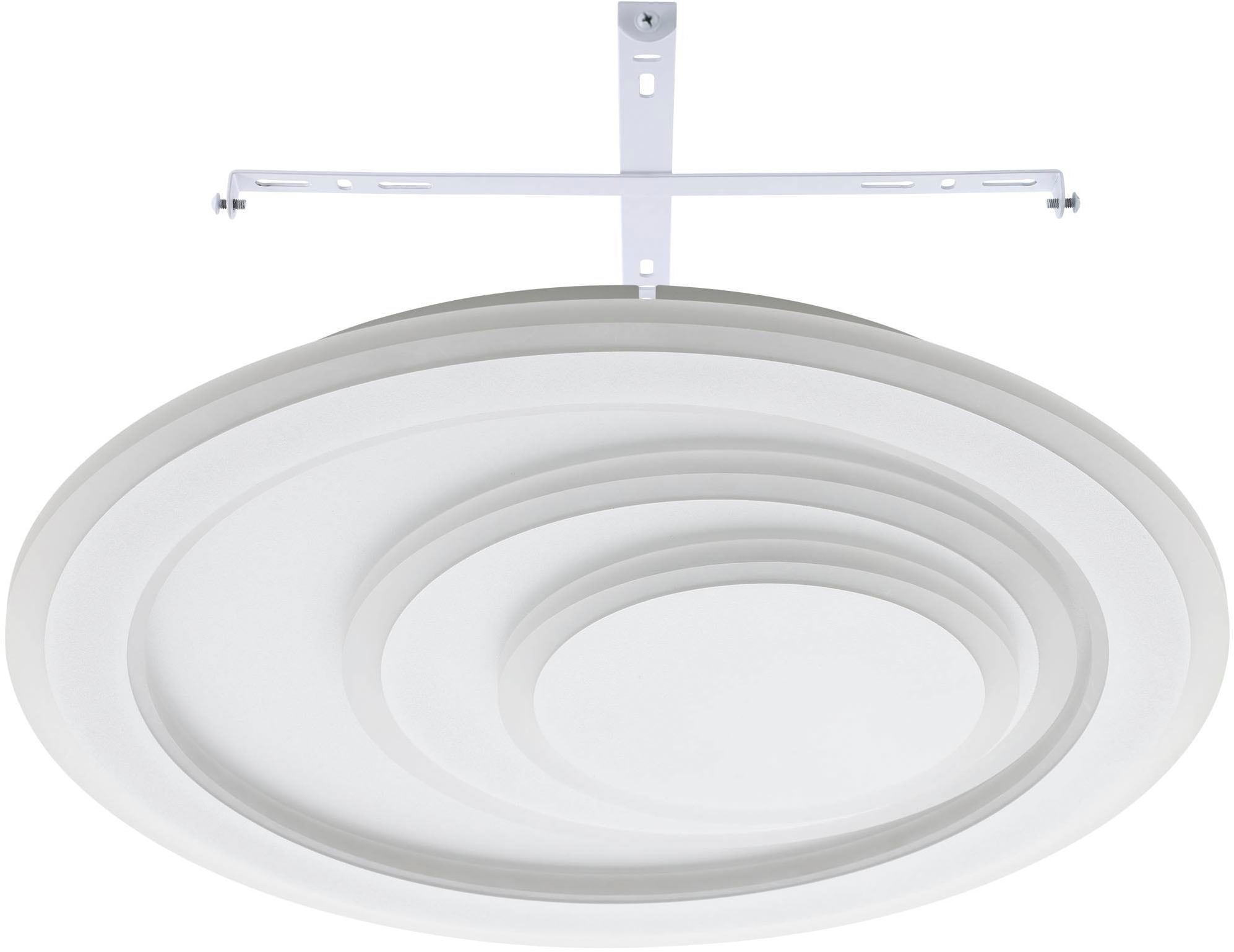 EGLO Deckenleuchte »Palagiano Deckenlampe, Deckenbeleuchtung, Kunststoff, Metall, Lampe« LED-Modul 1 Stk. Neutralweiß Wand-/Deckenleuchte - H5 x Ø38 cm - weiß - 14,7W inkl.