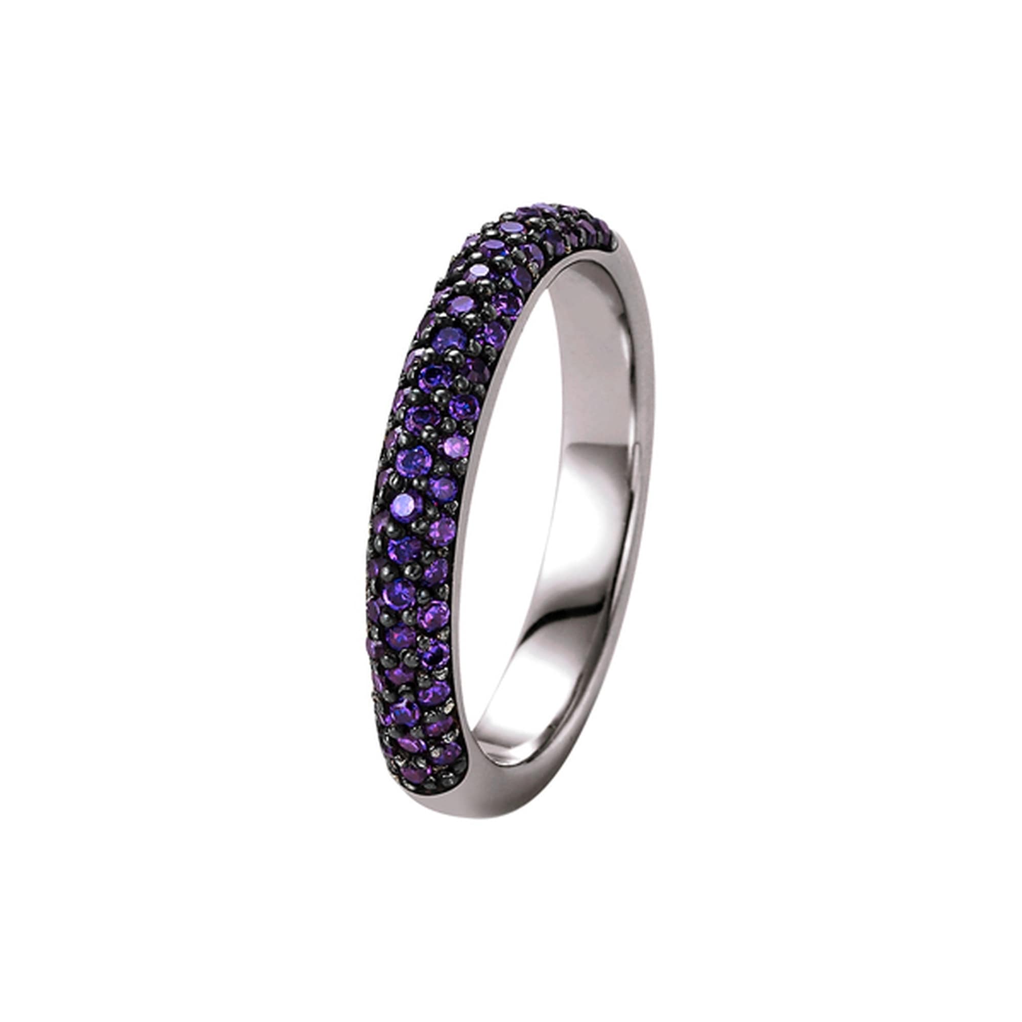 GIORGIO MARTELLO MILANO Silberring »Ring | kaufen lila Fassung geschwärzt, Silber mit UNIVERSAL 925« Zirkonia