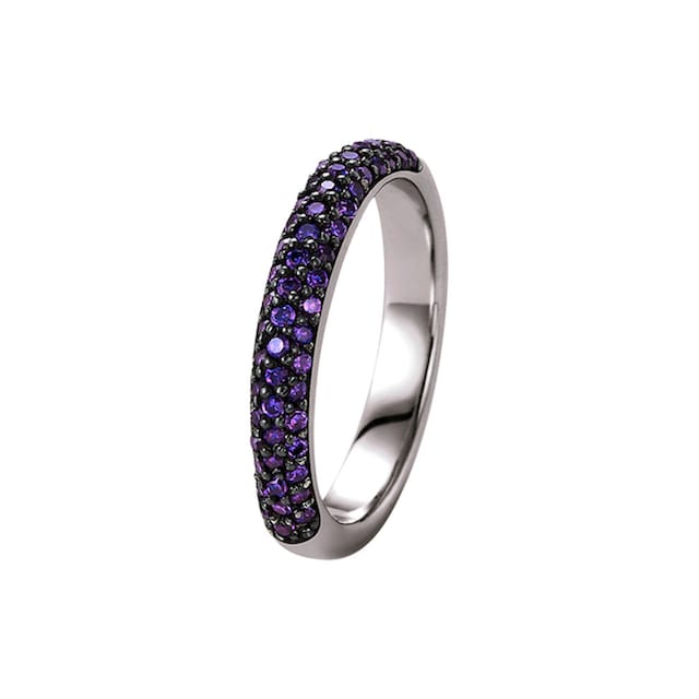 GIORGIO MARTELLO MILANO Silberring »Ring mit lila Zirkonia, Fassung  geschwärzt, Silber 925« kaufen | UNIVERSAL