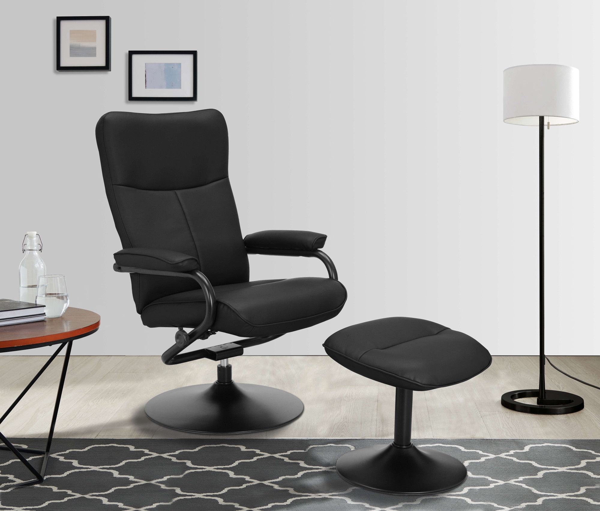Home affaire Relaxsessel "Istad, TV-Sessel, Sessel mit Hocker und Schlaffunktion," mit Drehfuß, nordisches Design und Hocker
