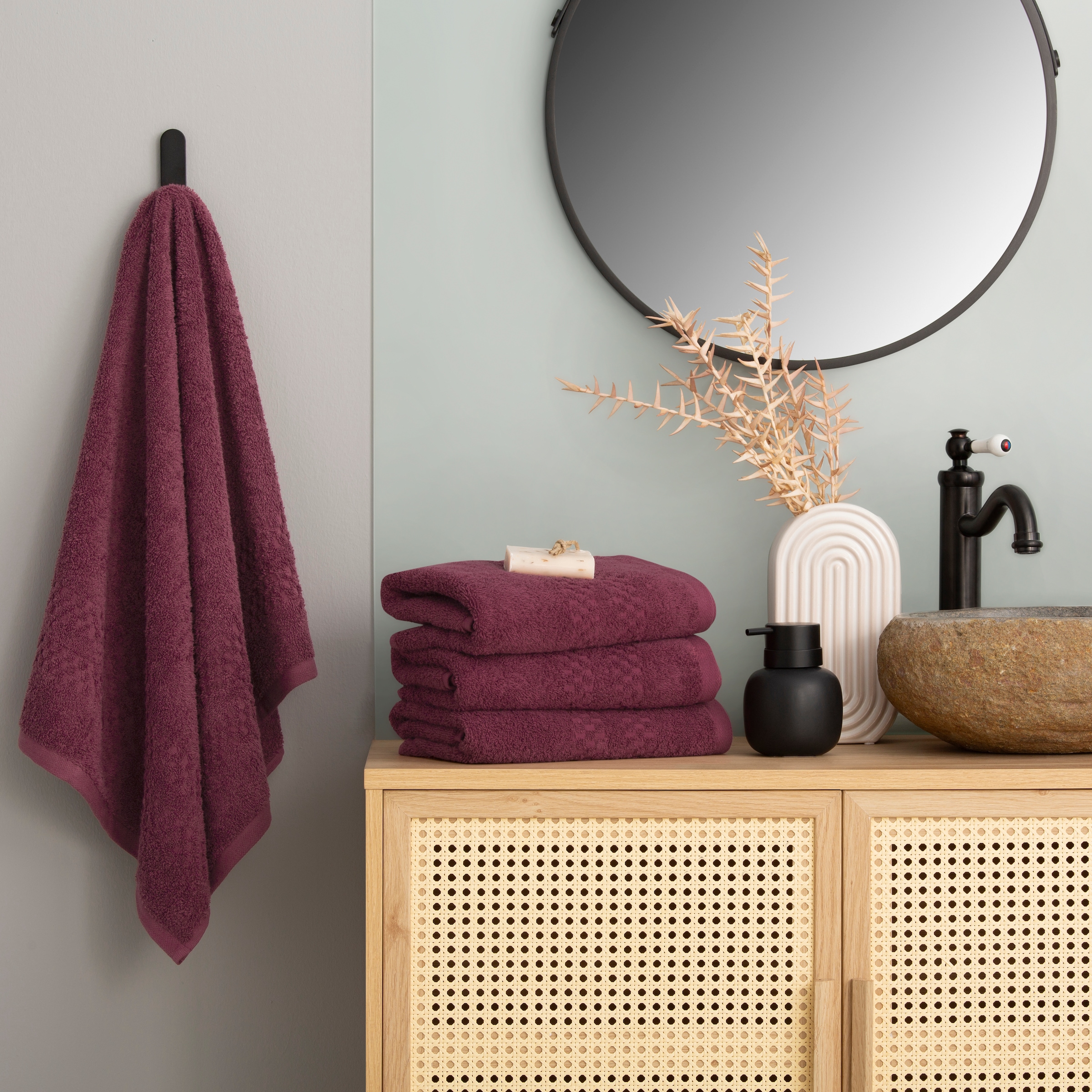 my home Handtuch »Regona, Handtücher (50x100cm), flauschig und weich, 500gr/m²«, (Set, 4 St.), Premium Handtücher mit Bordüre, Handtuch-Set, 100% Baumwolle