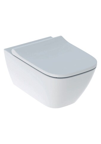 GEBERIT Tiefspül-WC »Smyle Square«, (Set), Wand-WC, Rimfree, geschl. Form, weiß kaufen