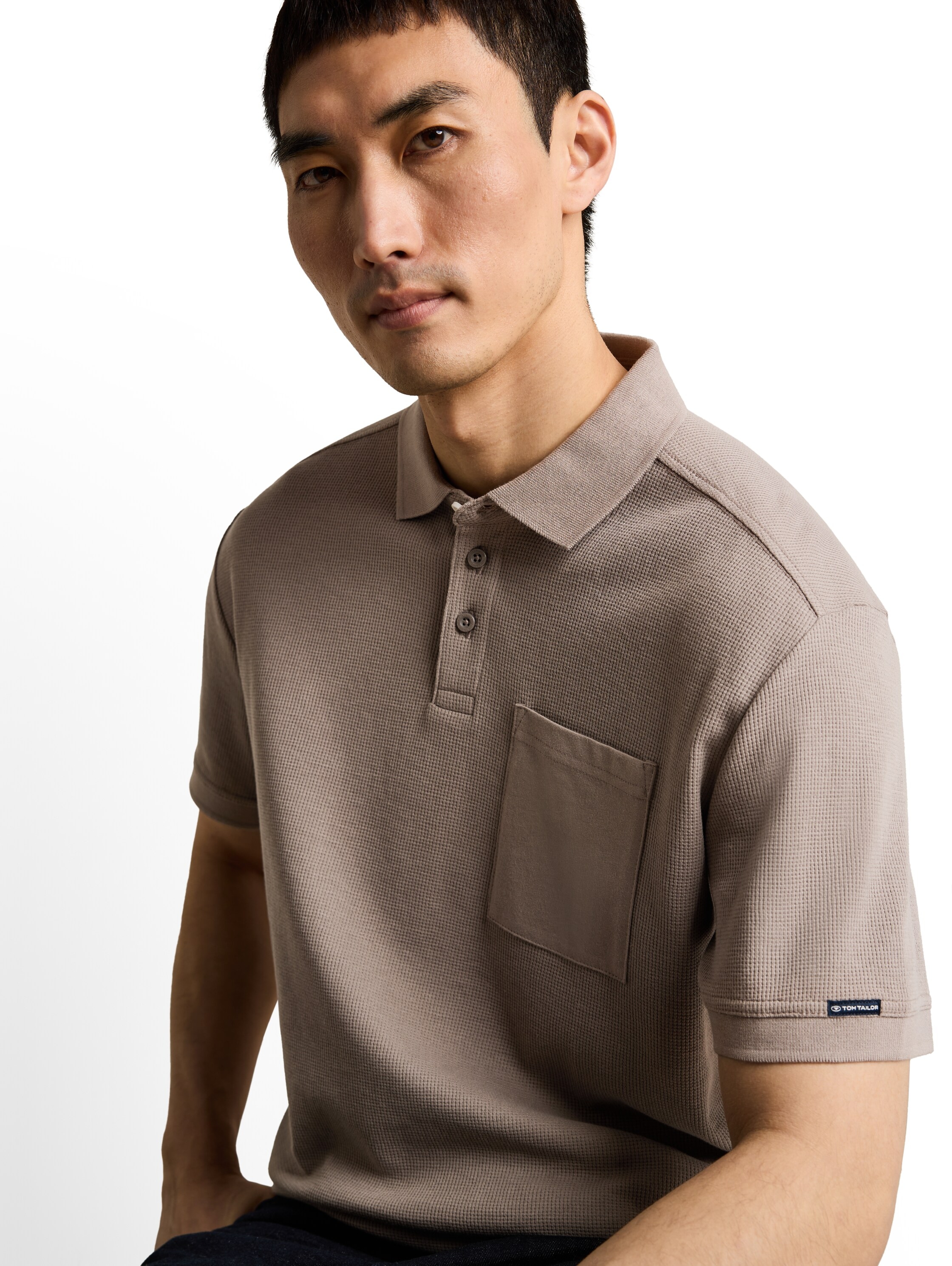 TOM TAILOR Poloshirt Sommer-Poloshirt mit Knopfleiste