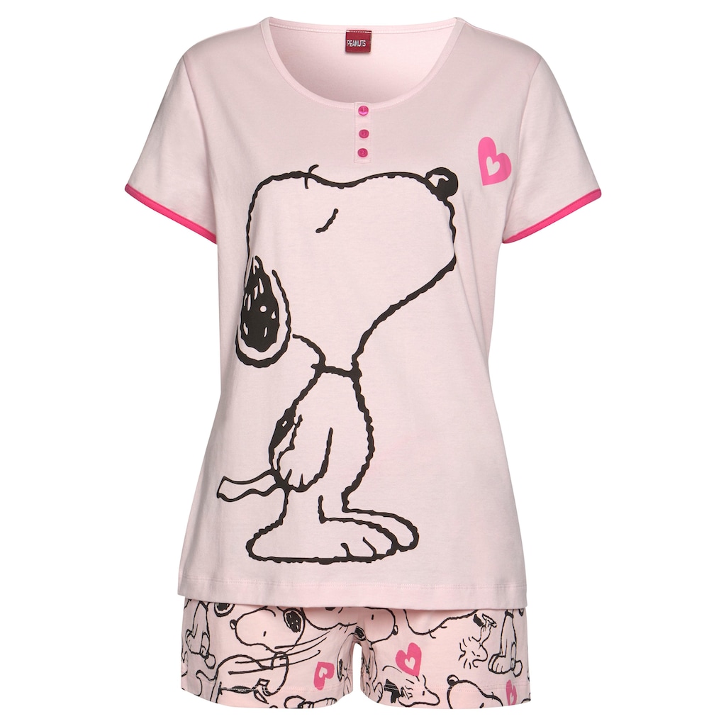 Peanuts Shorty, (2 tlg.), mit Snoopy-Herz-Print