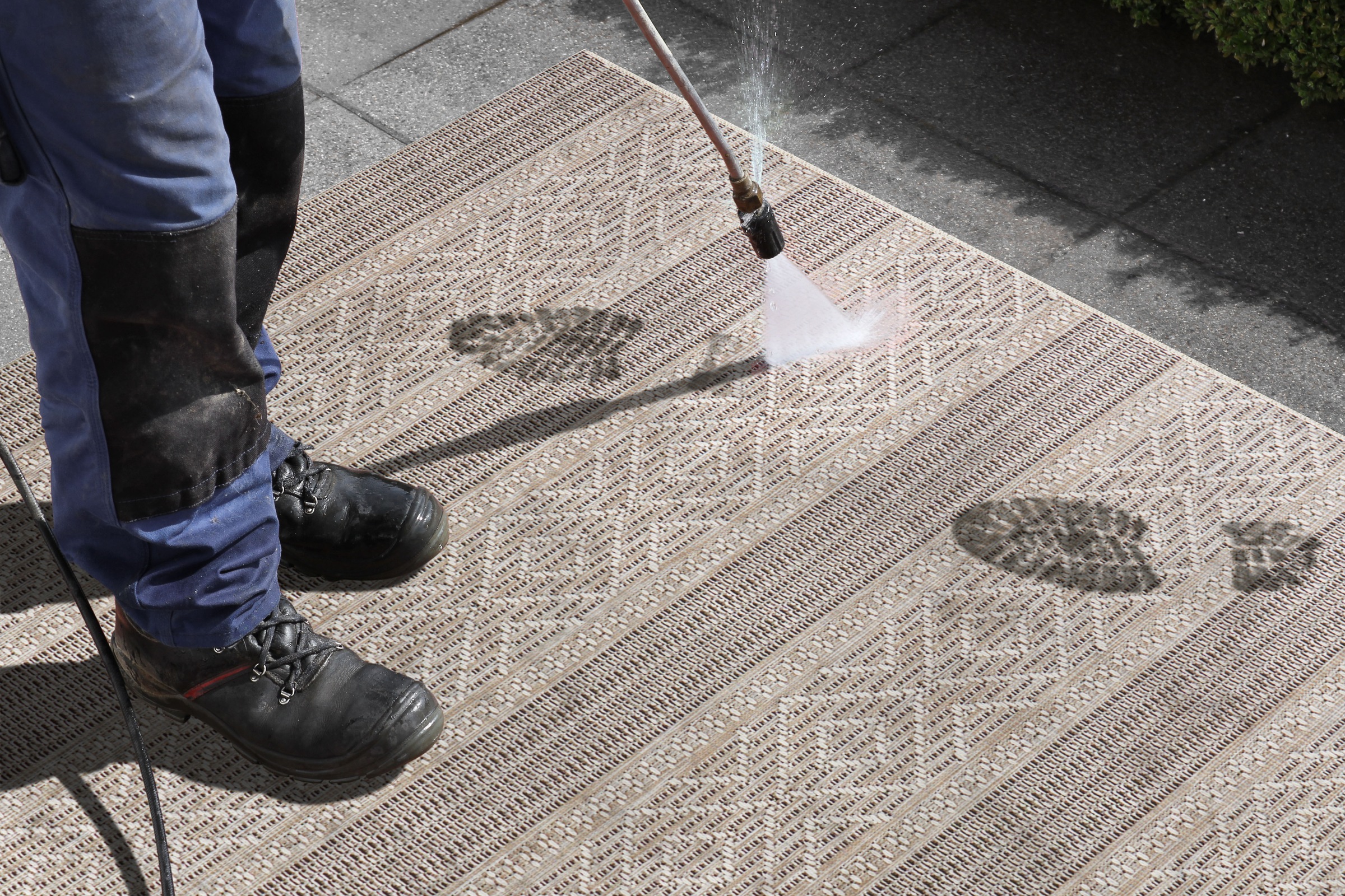 ELLE DECORATION Teppich »Rhone«, rechteckig, 4 mm Höhe, In-und Outdoor geeignet, Strapazierfähig und pflegeleicht, Flachgewebe