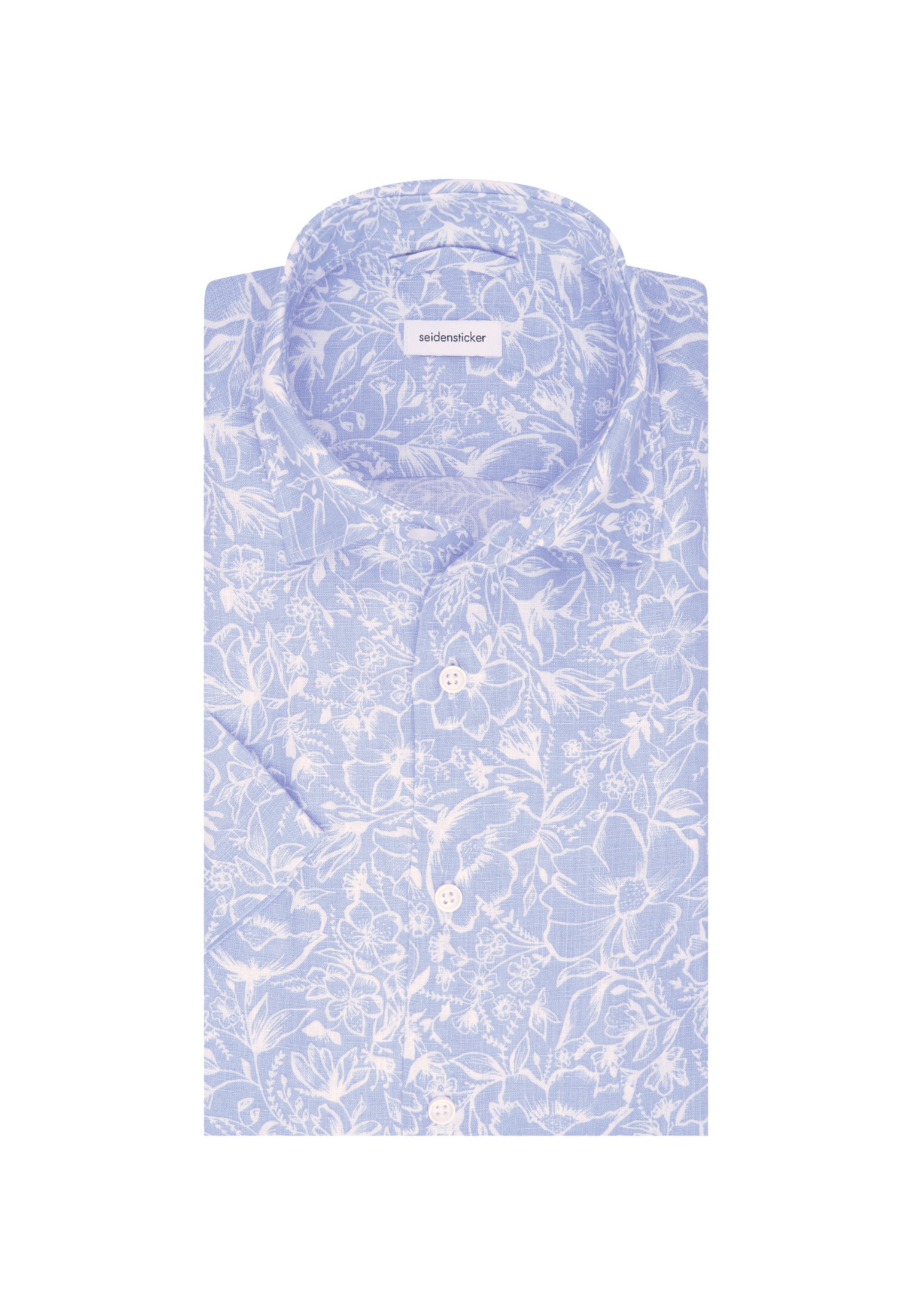 seidensticker Businesshemd »Shaped«, Shaped Kurzarm Kentkragen Floral