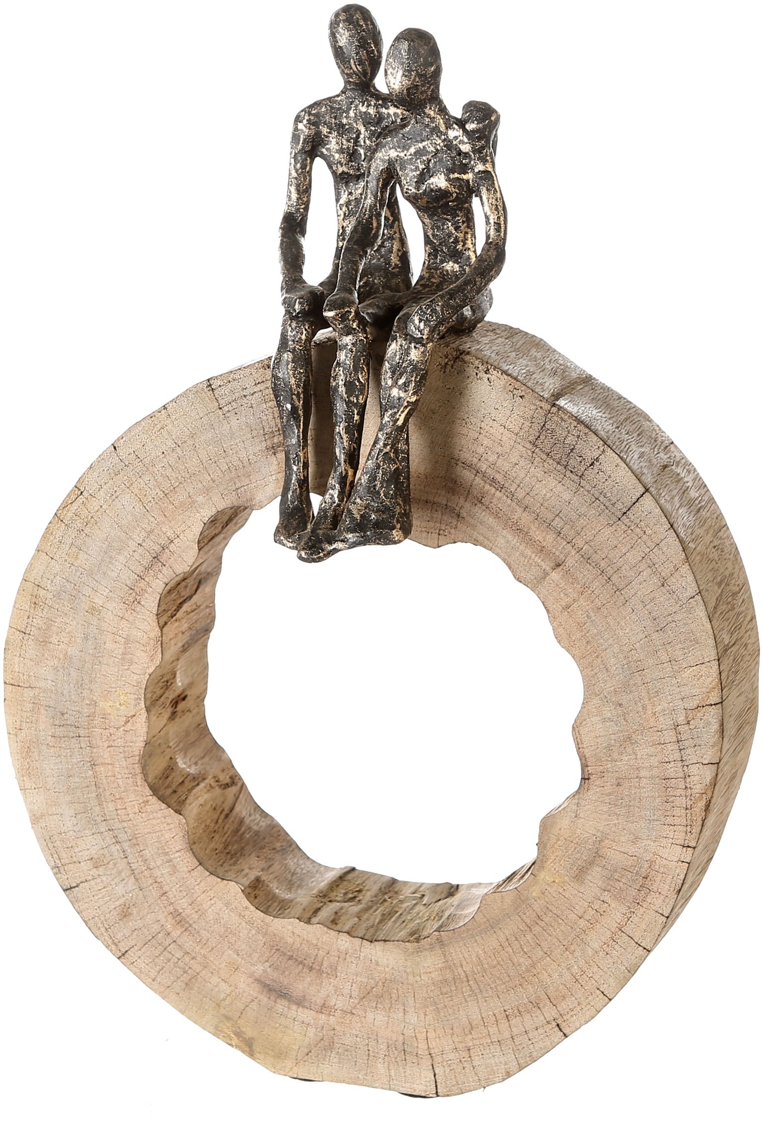 Dekoobjekt, Gilde Together«, bequem Dekofigur aus kaufen Holz-Baumscheibe, Höhe cm, by Casablanca Metall 39 und »Skulptur Wohnzimmer