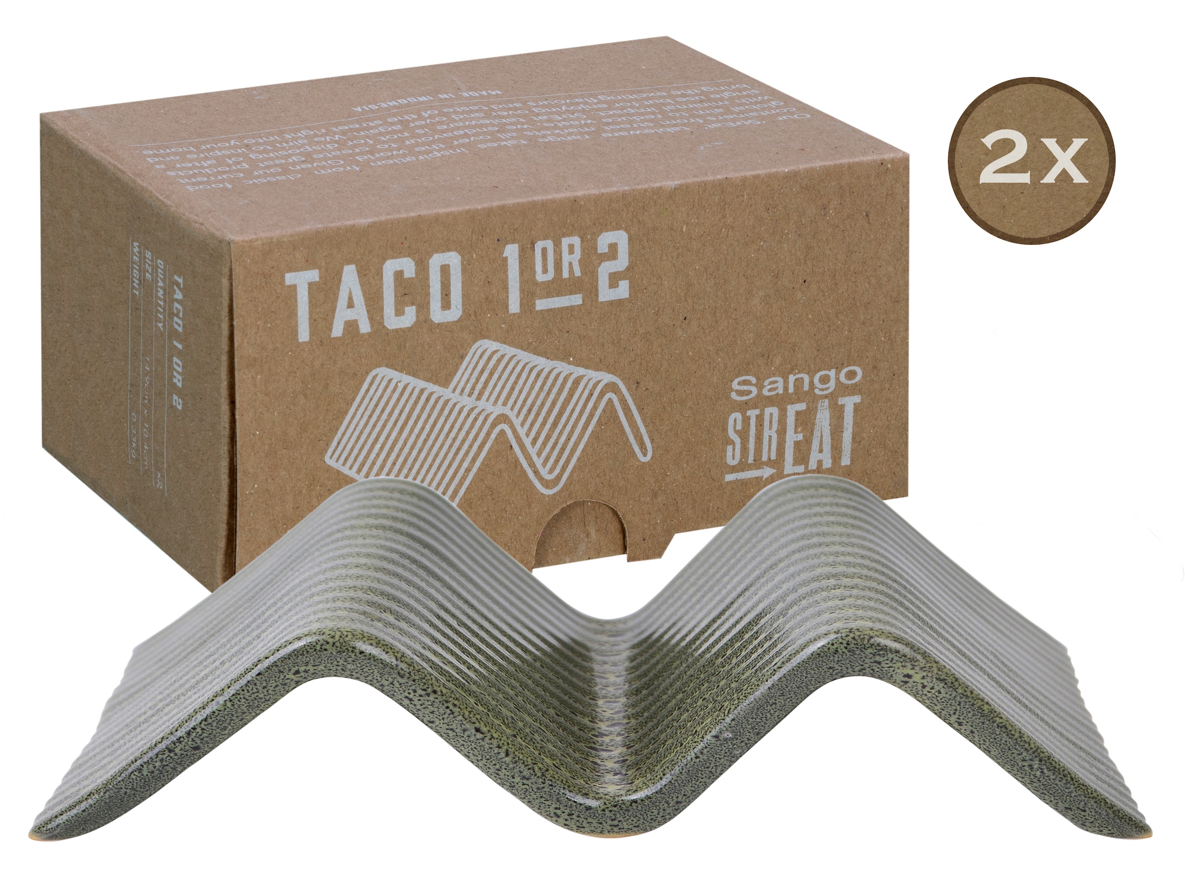 CreaTable Servierplatte »Taco Stand« Servier Set, Topaktueller „Streat Food“ Trend