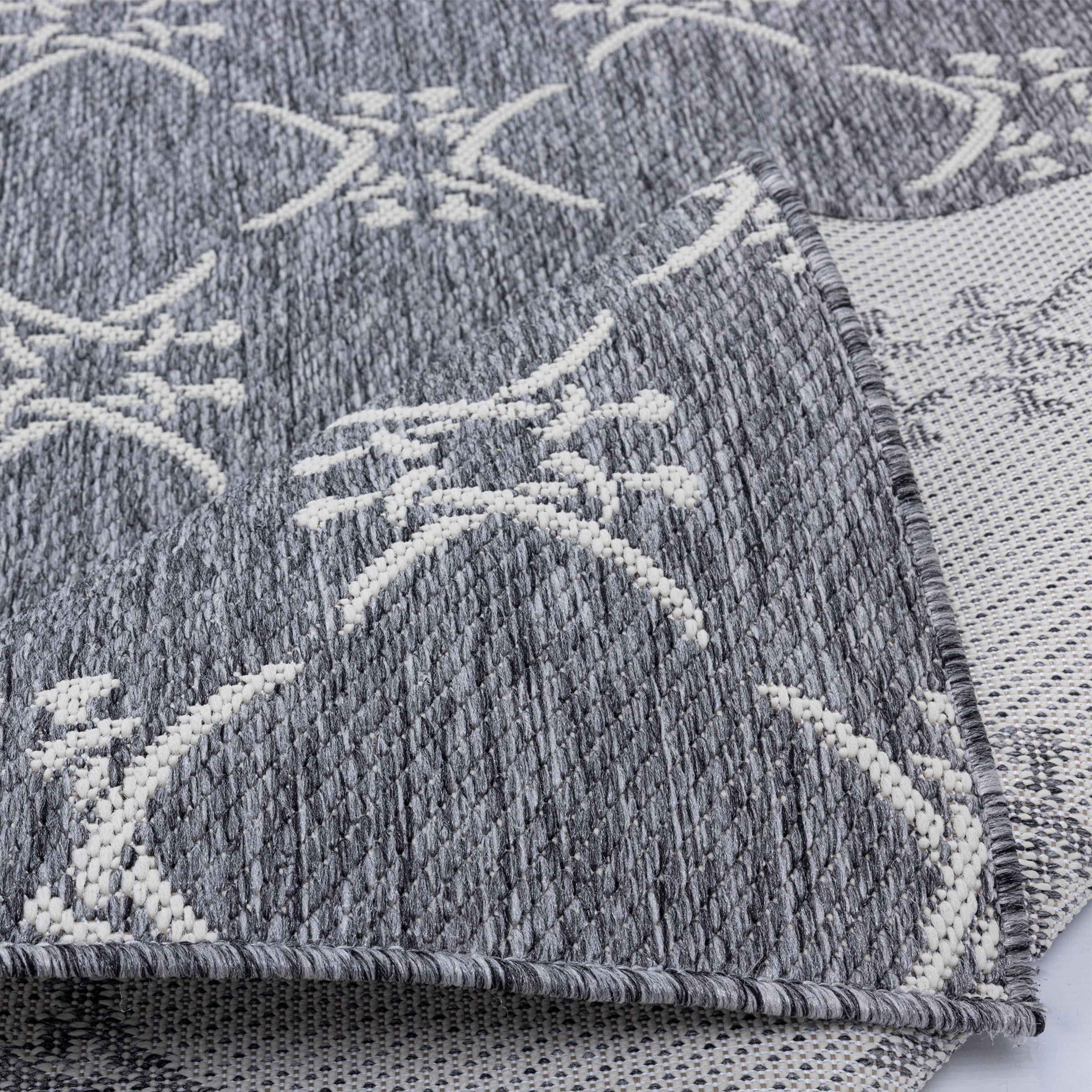 Sansibar Teppich »Nordsee Beach SA-034« rechteckig 5 mm Höhe modernes Design, Motiv: gekreuzte Säbel, In- und Outdoor geeignet