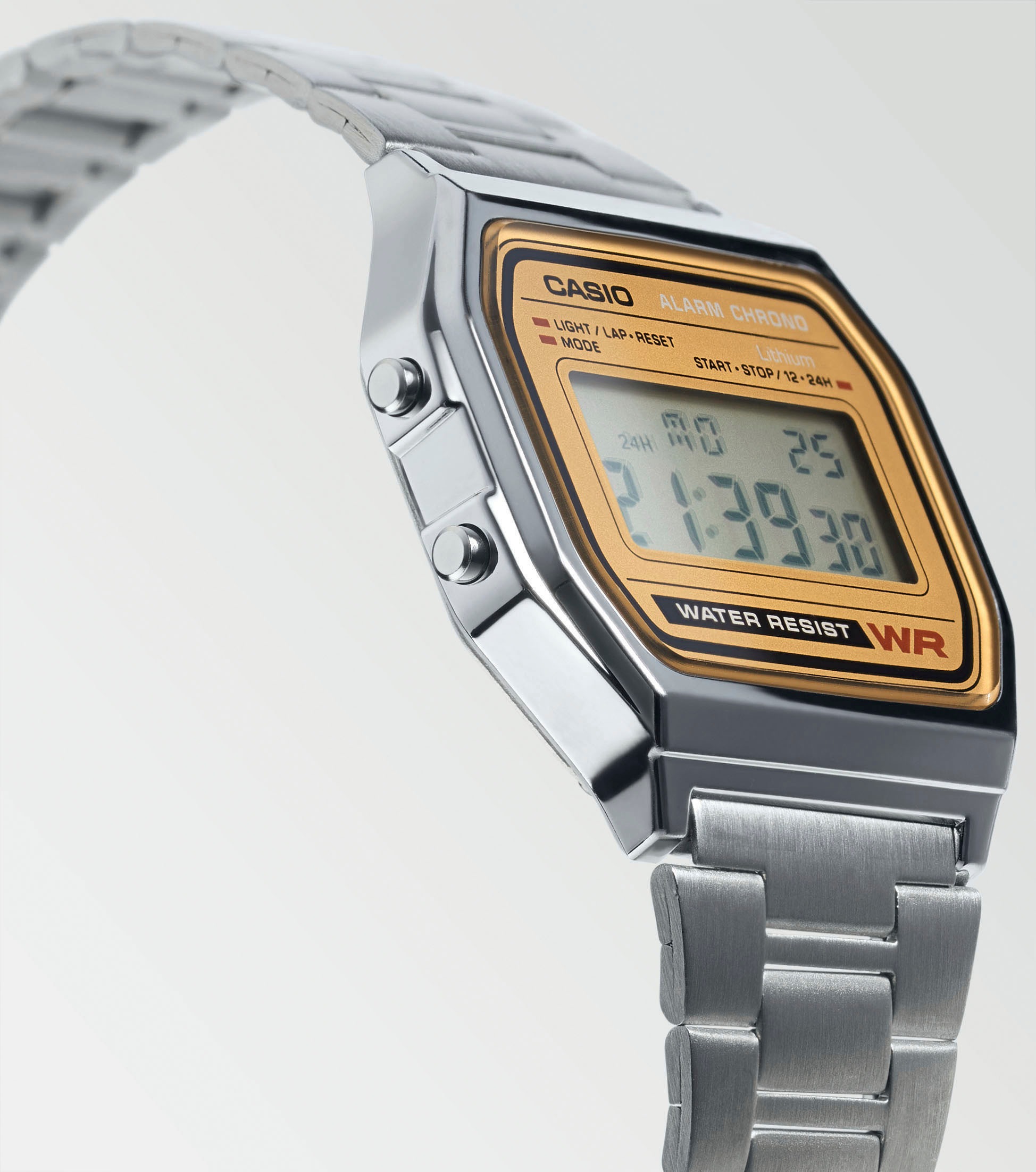 CASIO VINTAGE Chronograph, Quarzuhr, Armbanduhr, Damenuhr, Herrenuhr, Digitaluhr,Edelstahlarmband