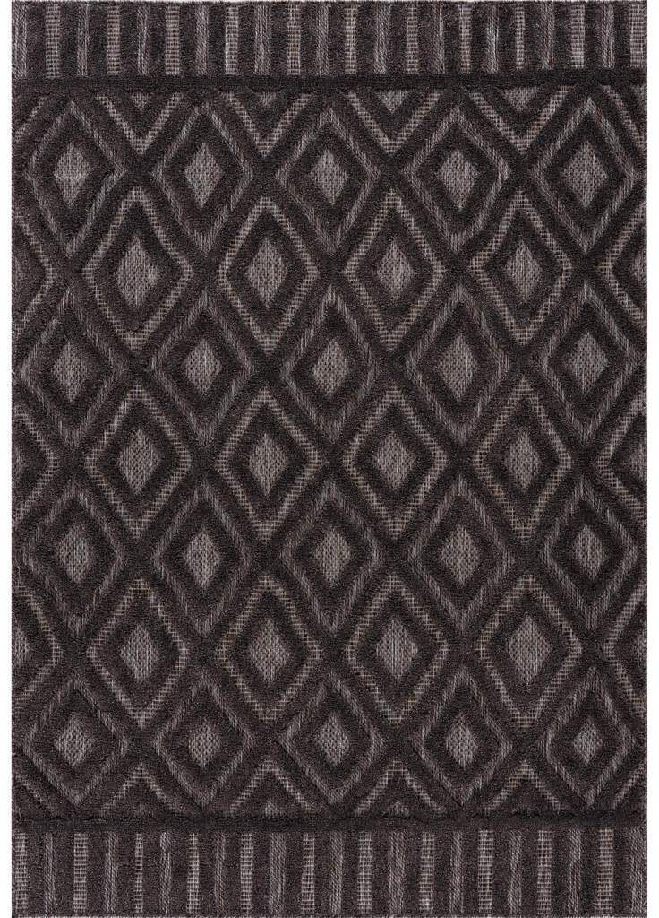Carpet City Teppich »In-& Outdoorteppich Santorini 58377, 3D-Effekt, Raute-Optik«, rechteckig, 5 mm Höhe, Wetterfest & UV-beständig für Terrasse, Balkon, Küche, Flur