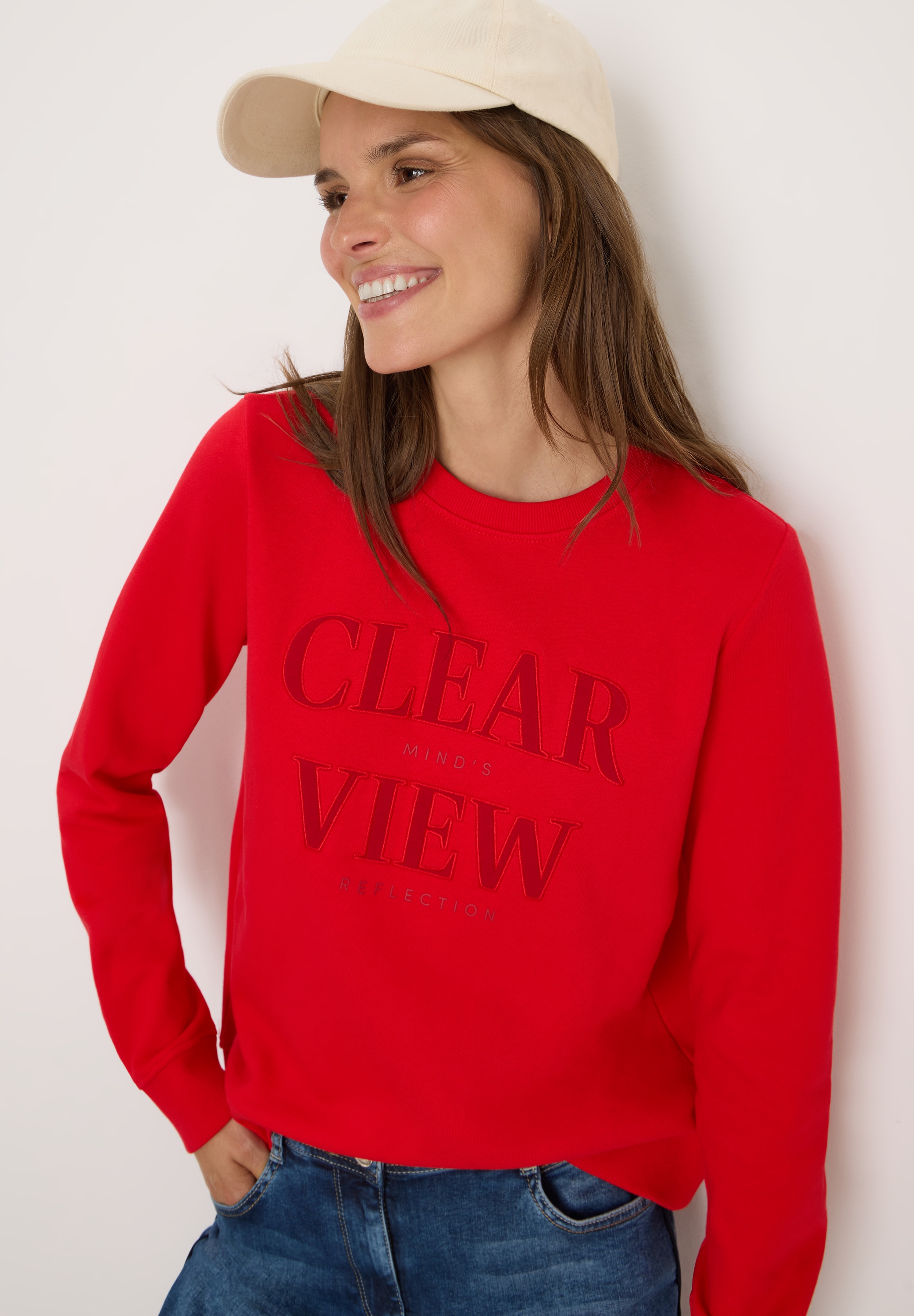Cecil Sweatshirt , mit Wording Artwork
