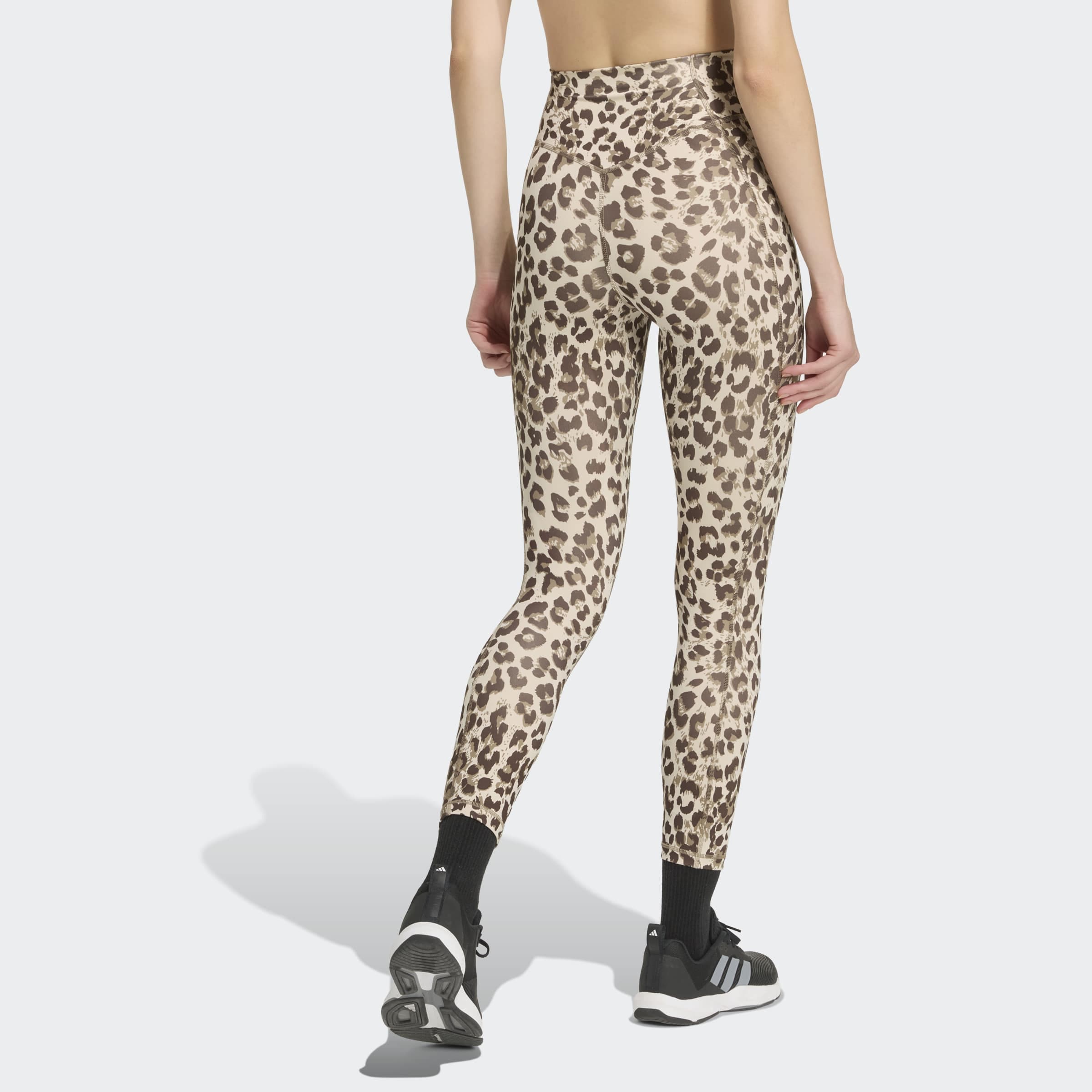 adidas Performance Trainingstights »OPTIME ESSENTIALS 3-STREIFEN LEOPARD 7/8 LEGGINGS«