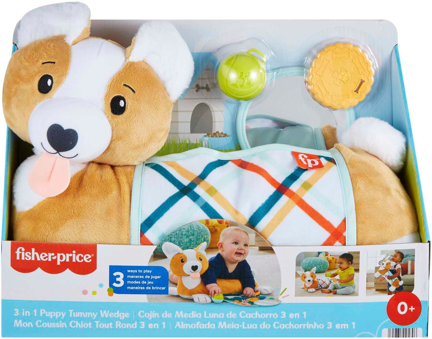 Fisher-Price® Greifspielzeug »3-in-1 Hündchen Spielkissen für Bauchlage mit  3 Spielzeugen« bei