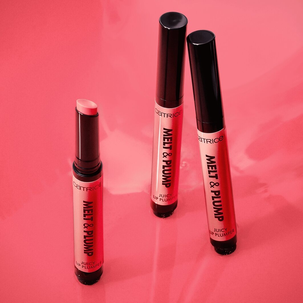 Catrice Lippenbalsam »Melt & Plump Juicy Lip Plumper«, (Set, 3 tlg.), Sorgt für Glanz und Volumen, weiche Textur, kühlend durch Menthol.