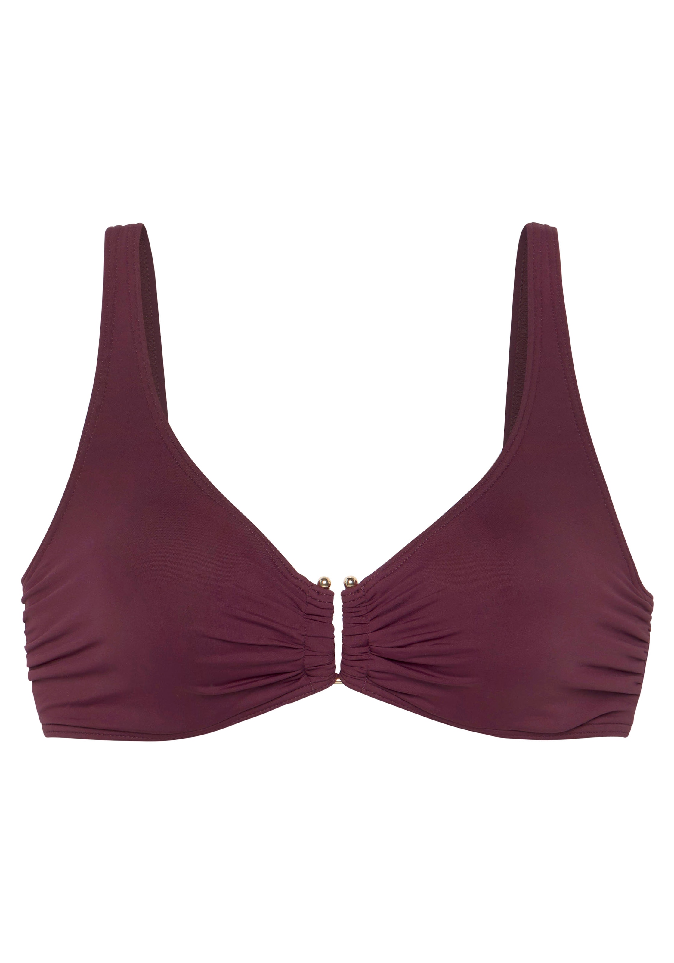 LASCANA Bügel-Bikini-Top »Italy« mit goldfarbigen Accessoire