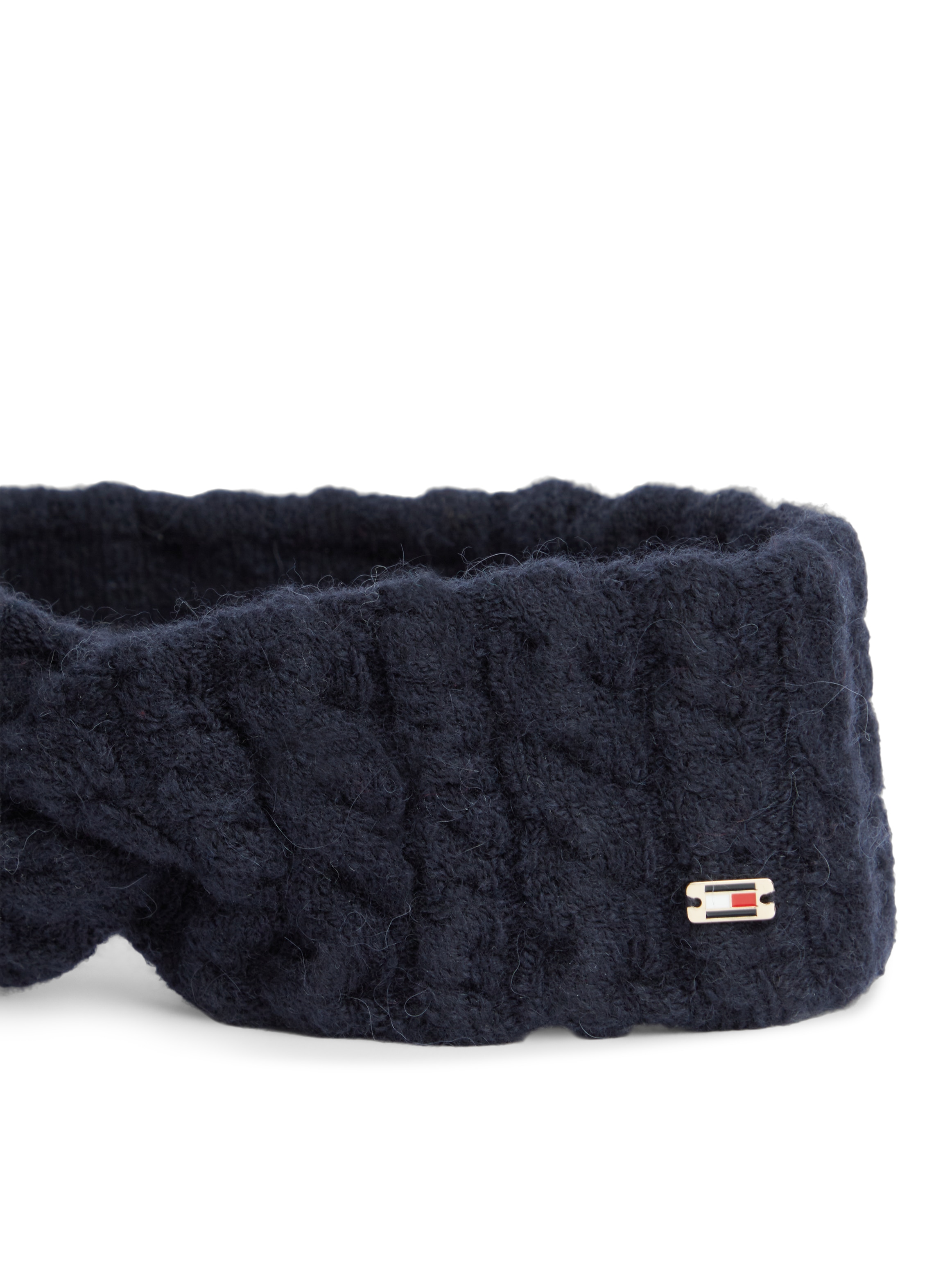 Tommy Hilfiger Stirnband »ENAMEL FLAG CABLE« mit Alpakawolle und Emaille-Flag